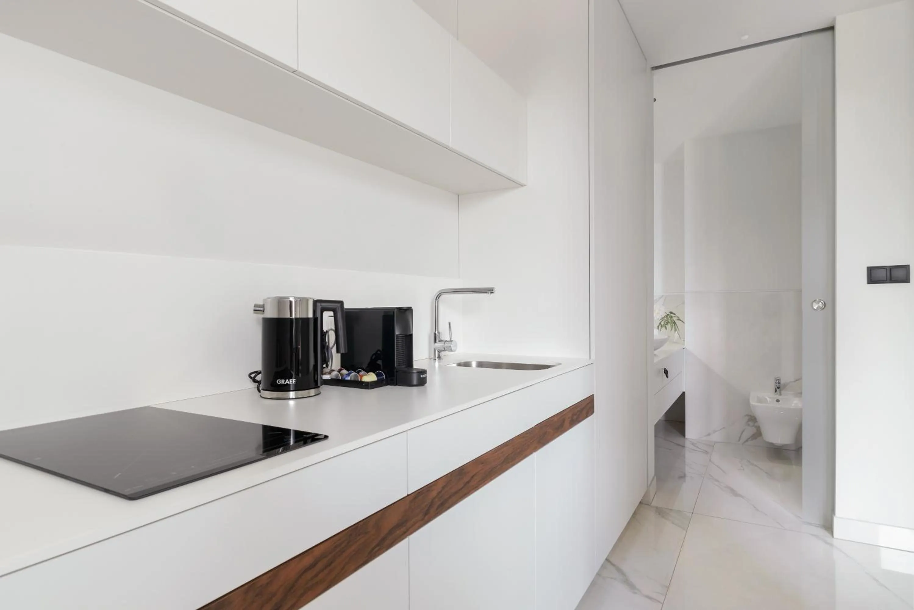 Kitchen or kitchenette in Centro Design Apartments - Półwiejska