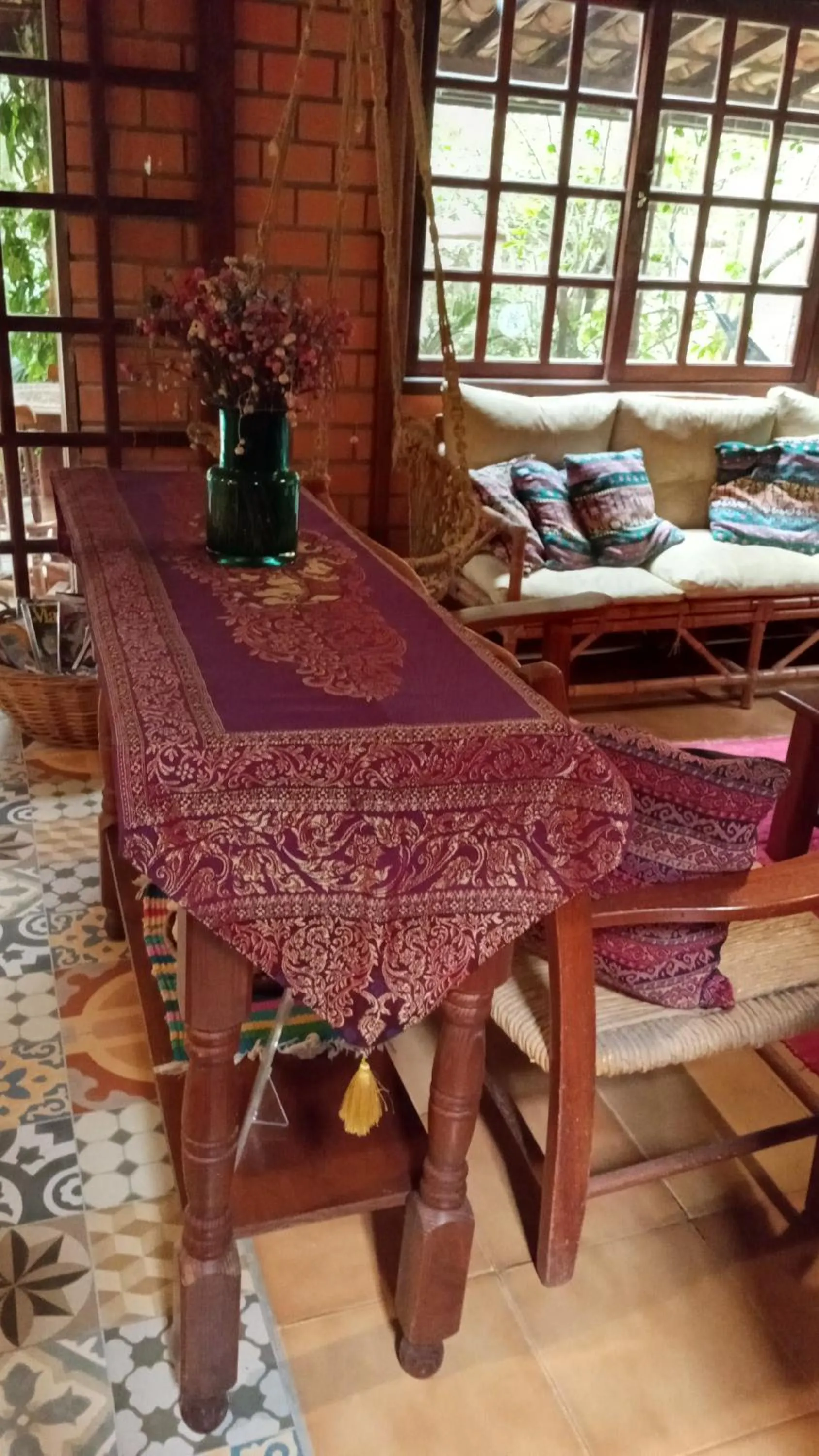 Communal lounge/ TV room in Pousada Rosa & Canela