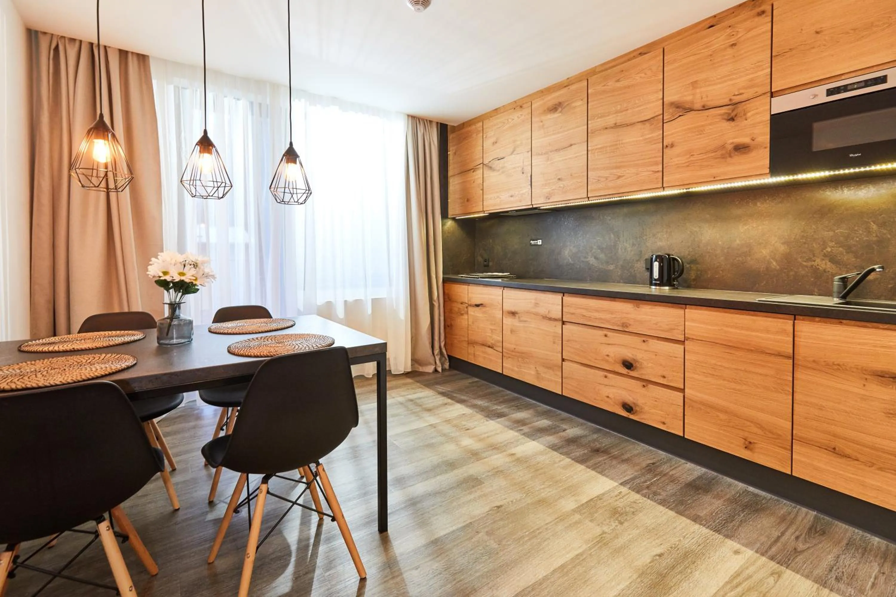 Kitchen or kitchenette in Resort Sněžné AMANITA