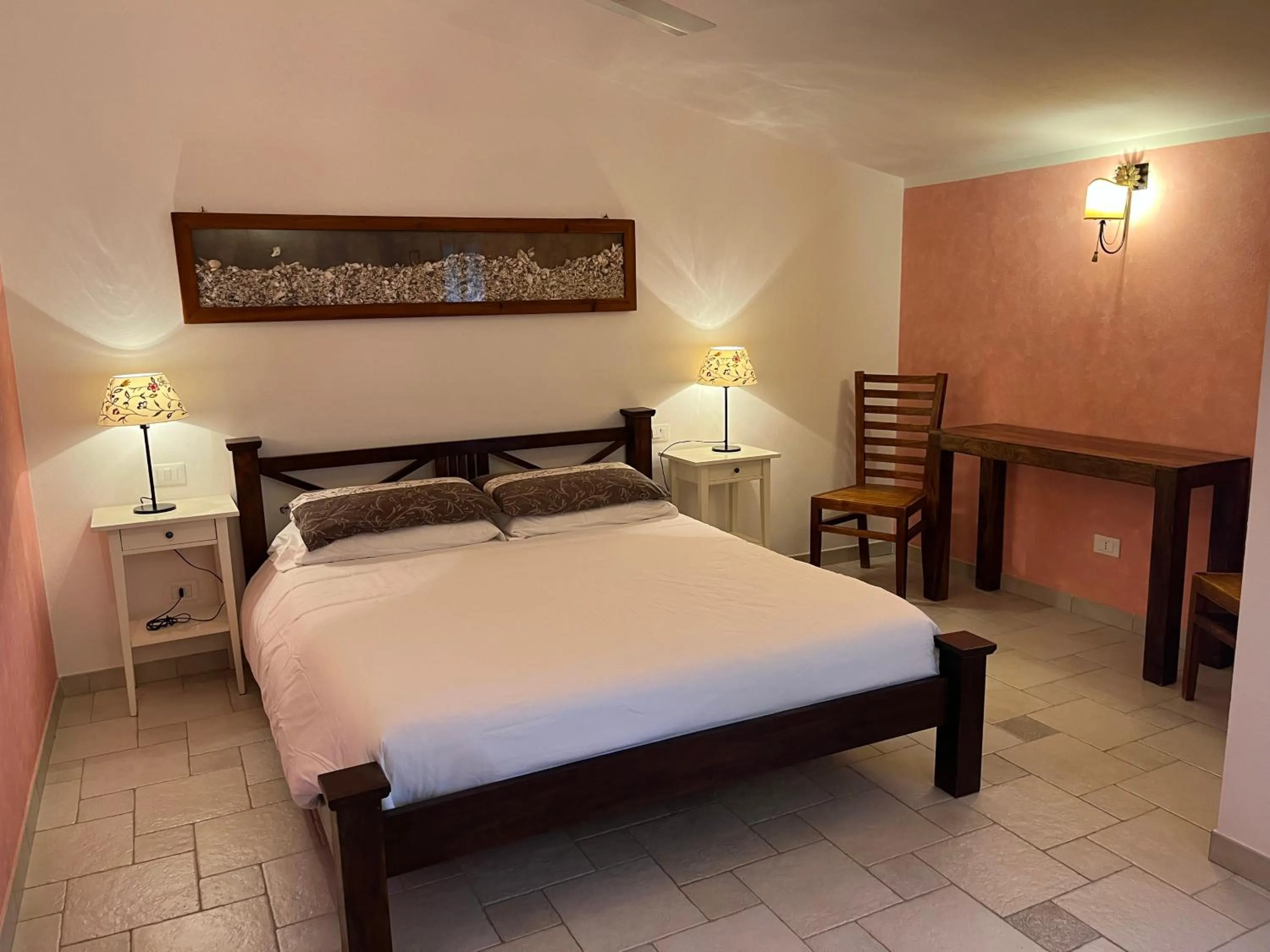 Bedroom, Bed in Rossofiore