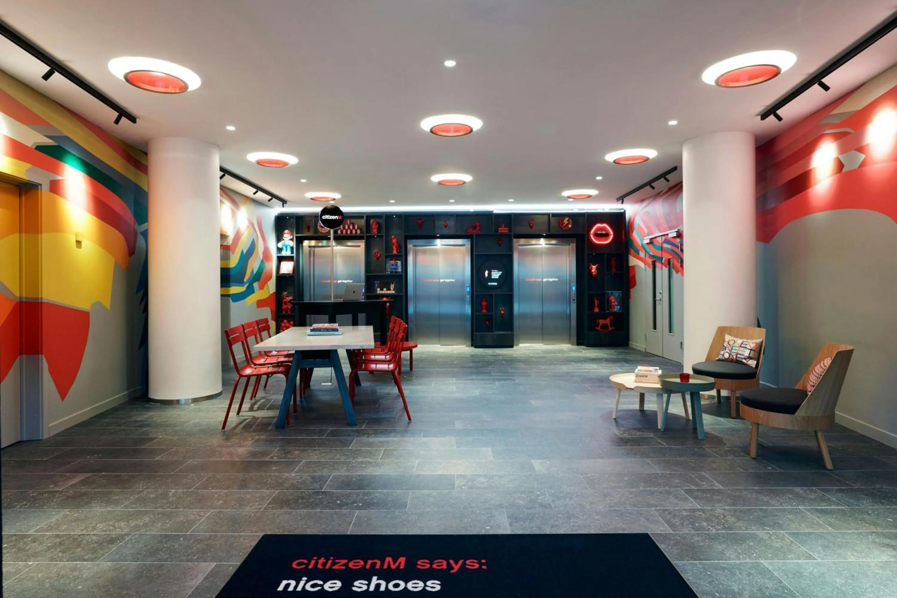 Lobby or reception in citizenM Copenhagen Radhuspladsen