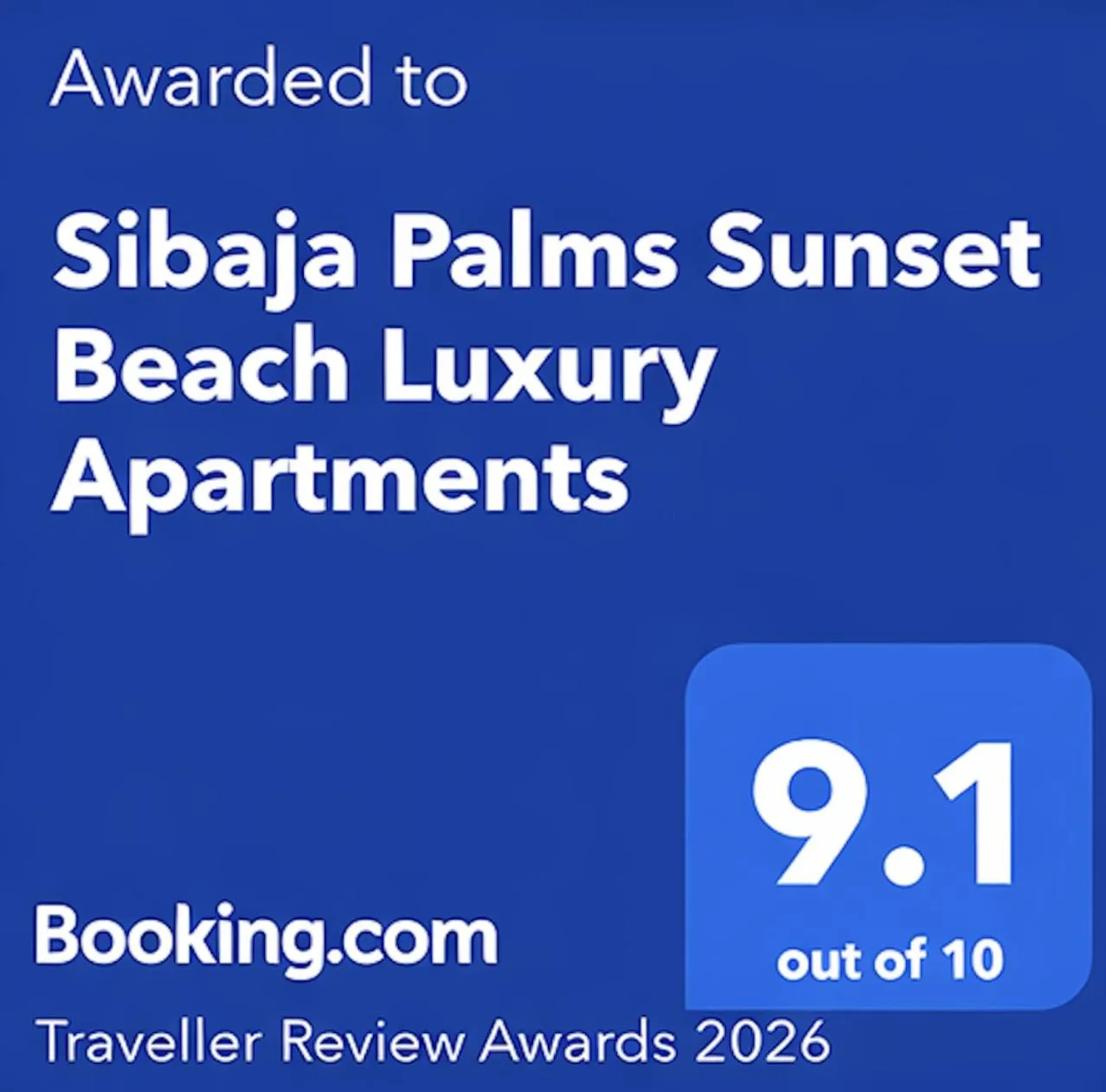 Sibaja Palms Sunset Beach Luxury Apartments