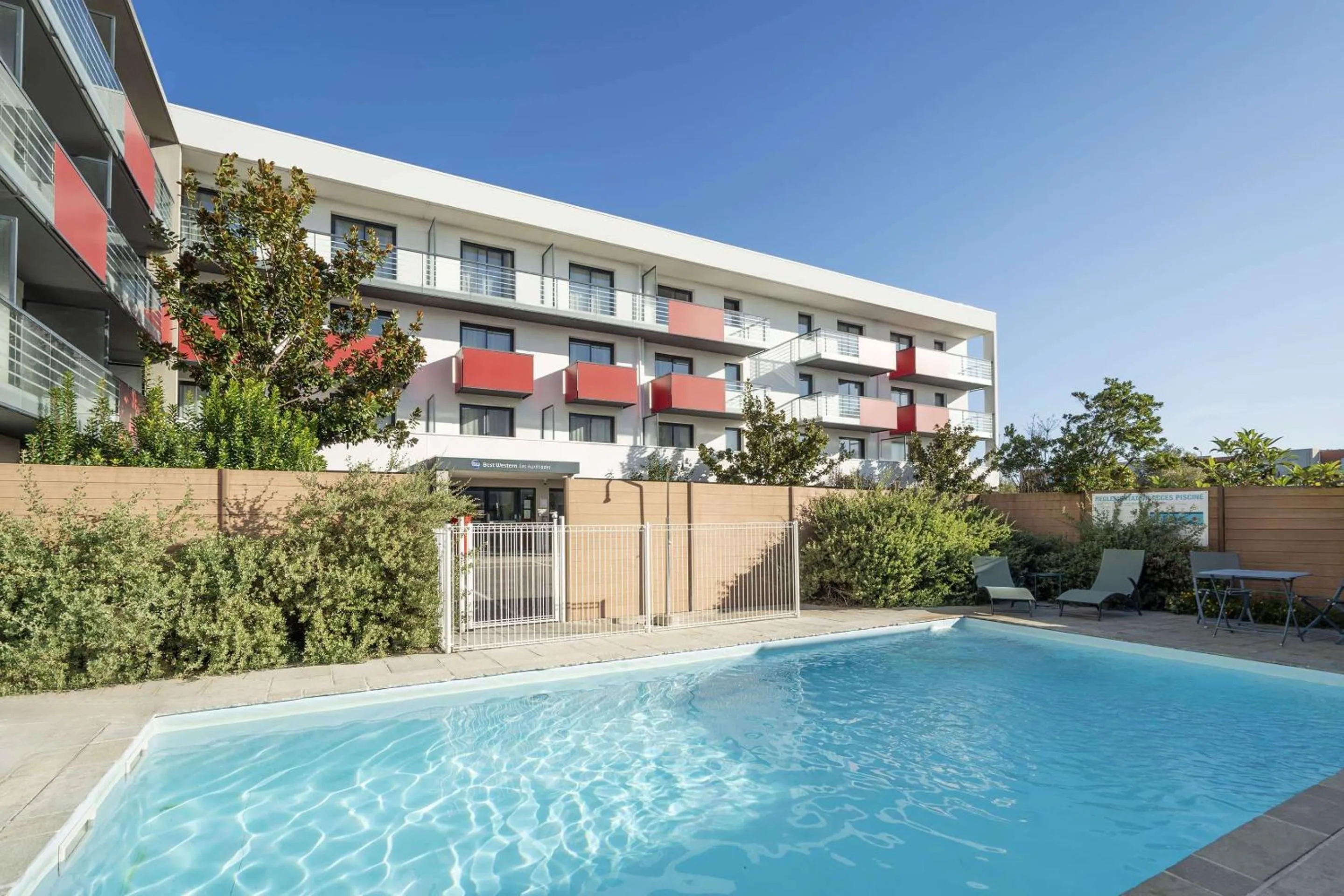 Pool view in Best Western Les Aureliades Saint Nazaire