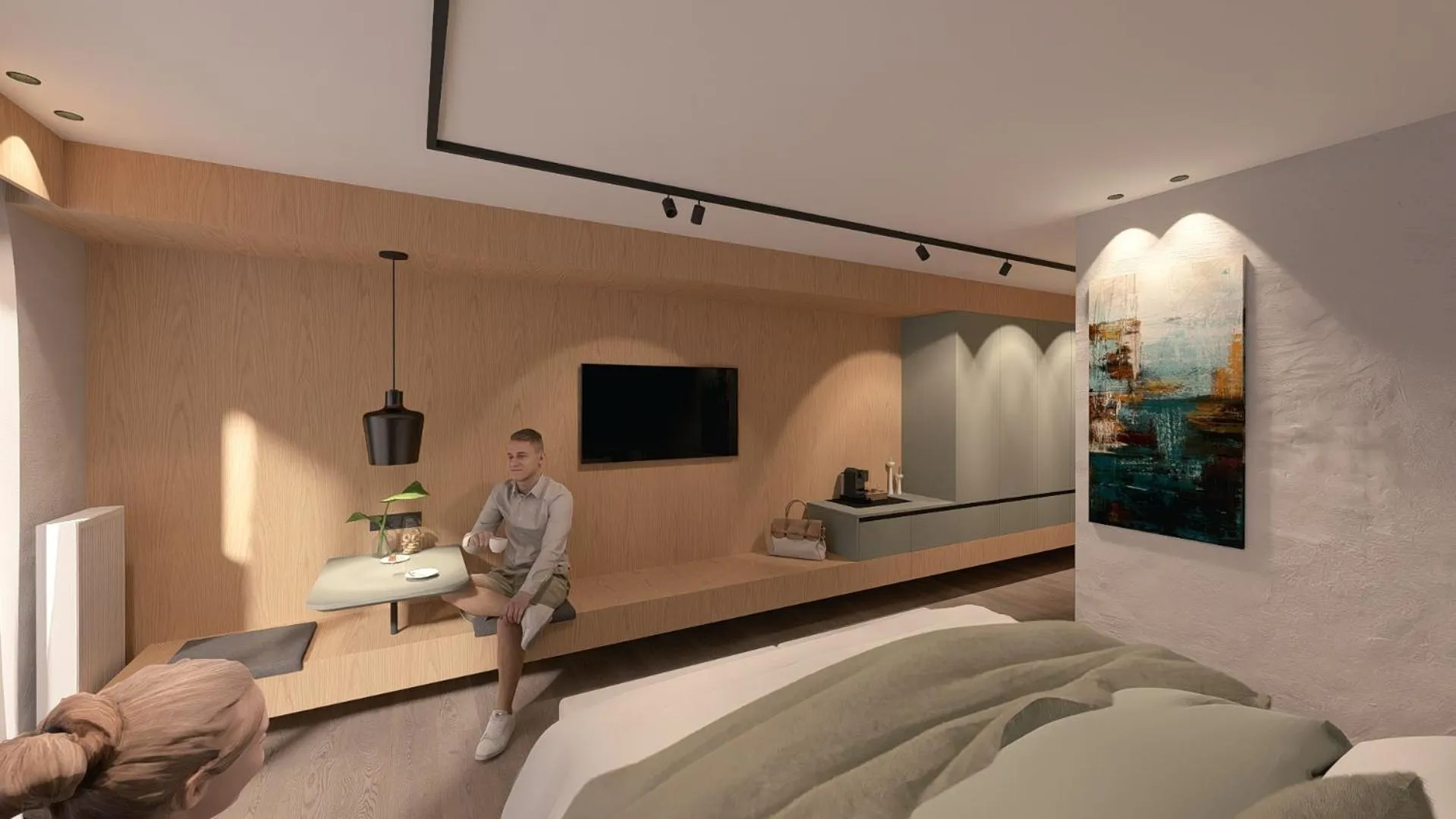 Bed in Hotel Almrausch