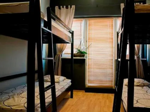 Bed, Bunk Bed in Corner Hostel