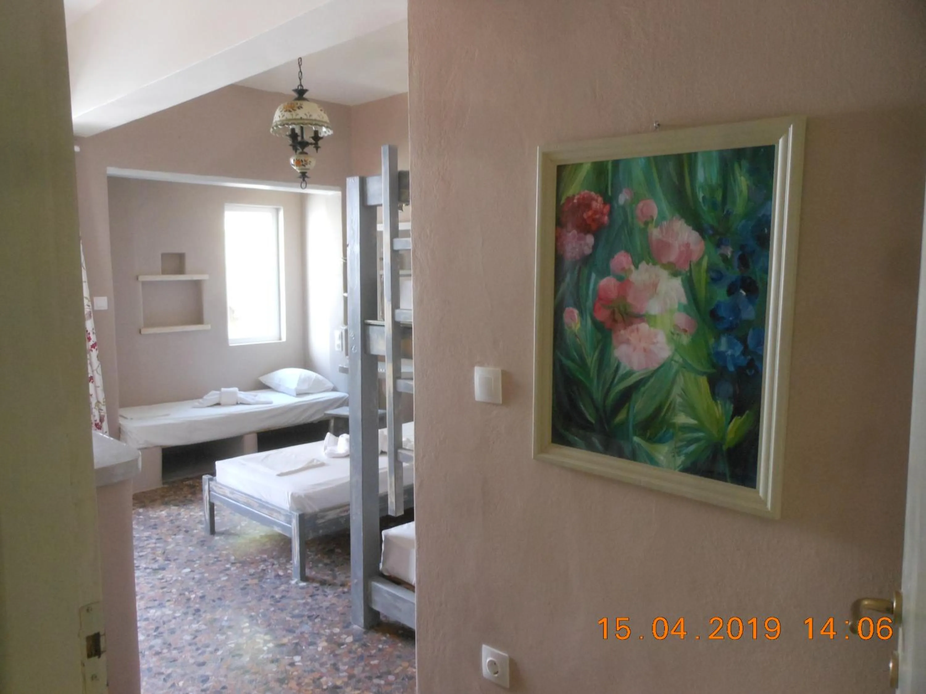 Bed in Afrodite Hotel