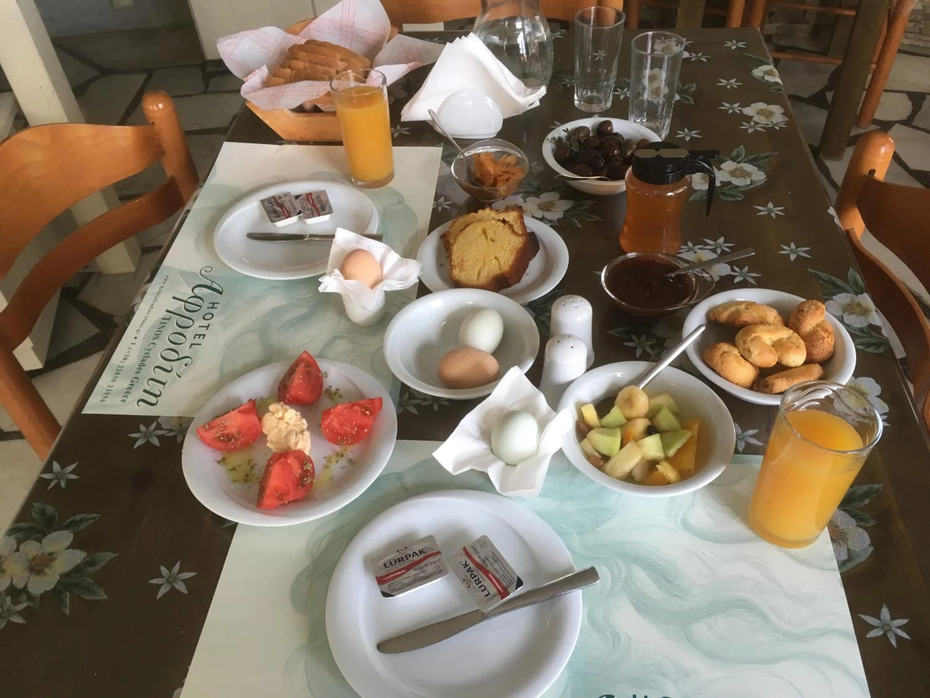 Buffet breakfast in Afrodite Hotel