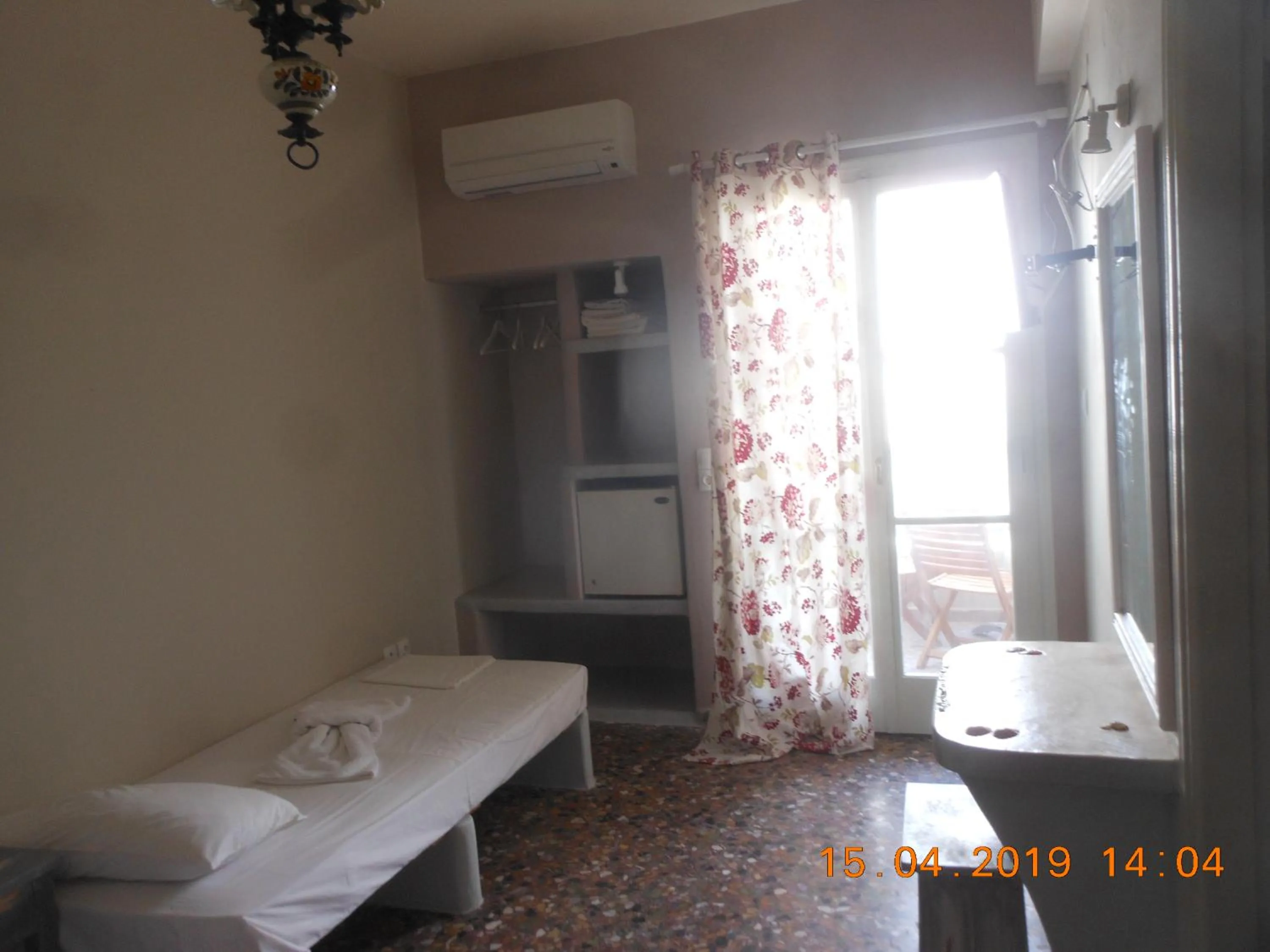 Bed in Afrodite Hotel