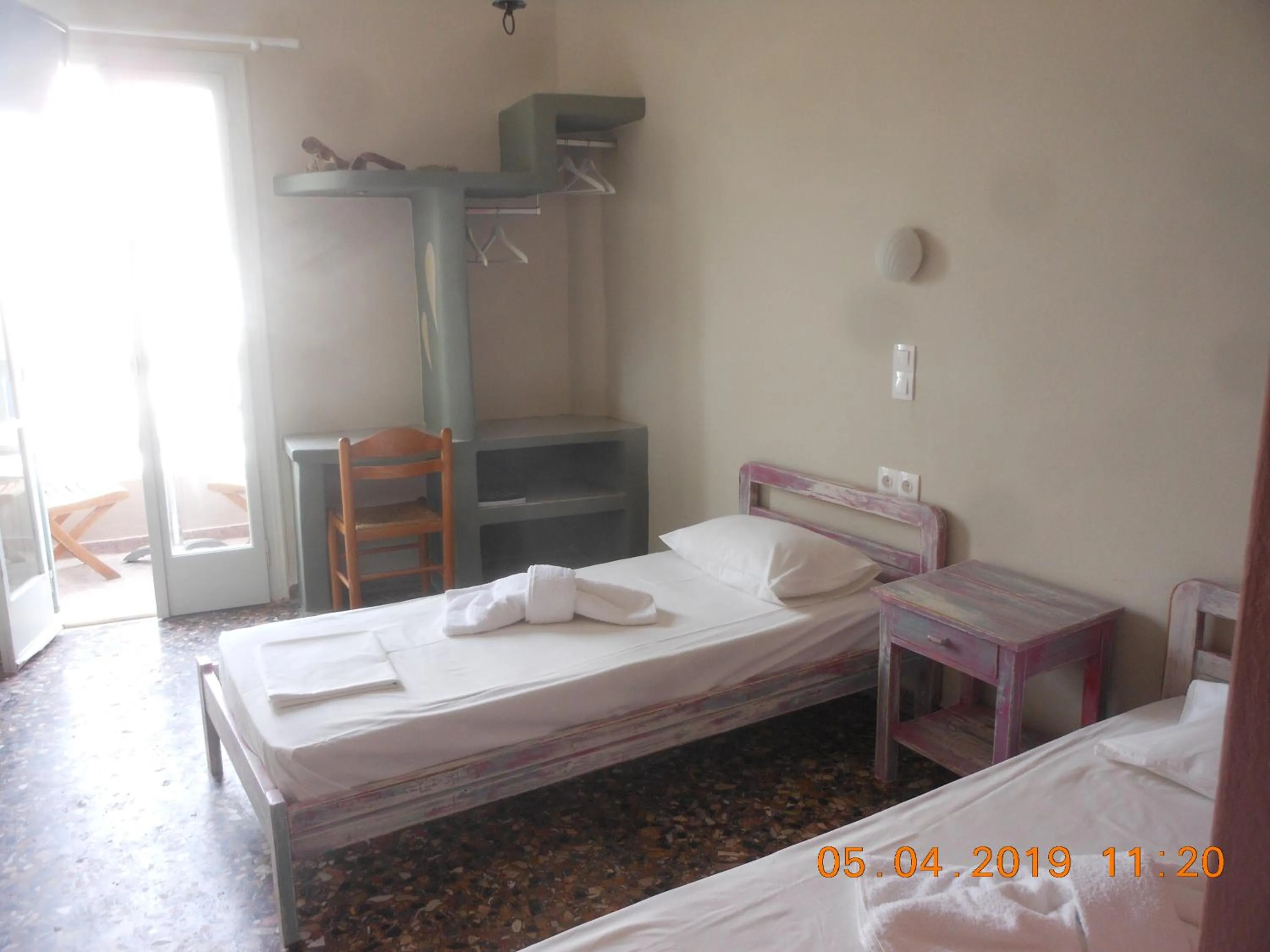 Bed in Afrodite Hotel
