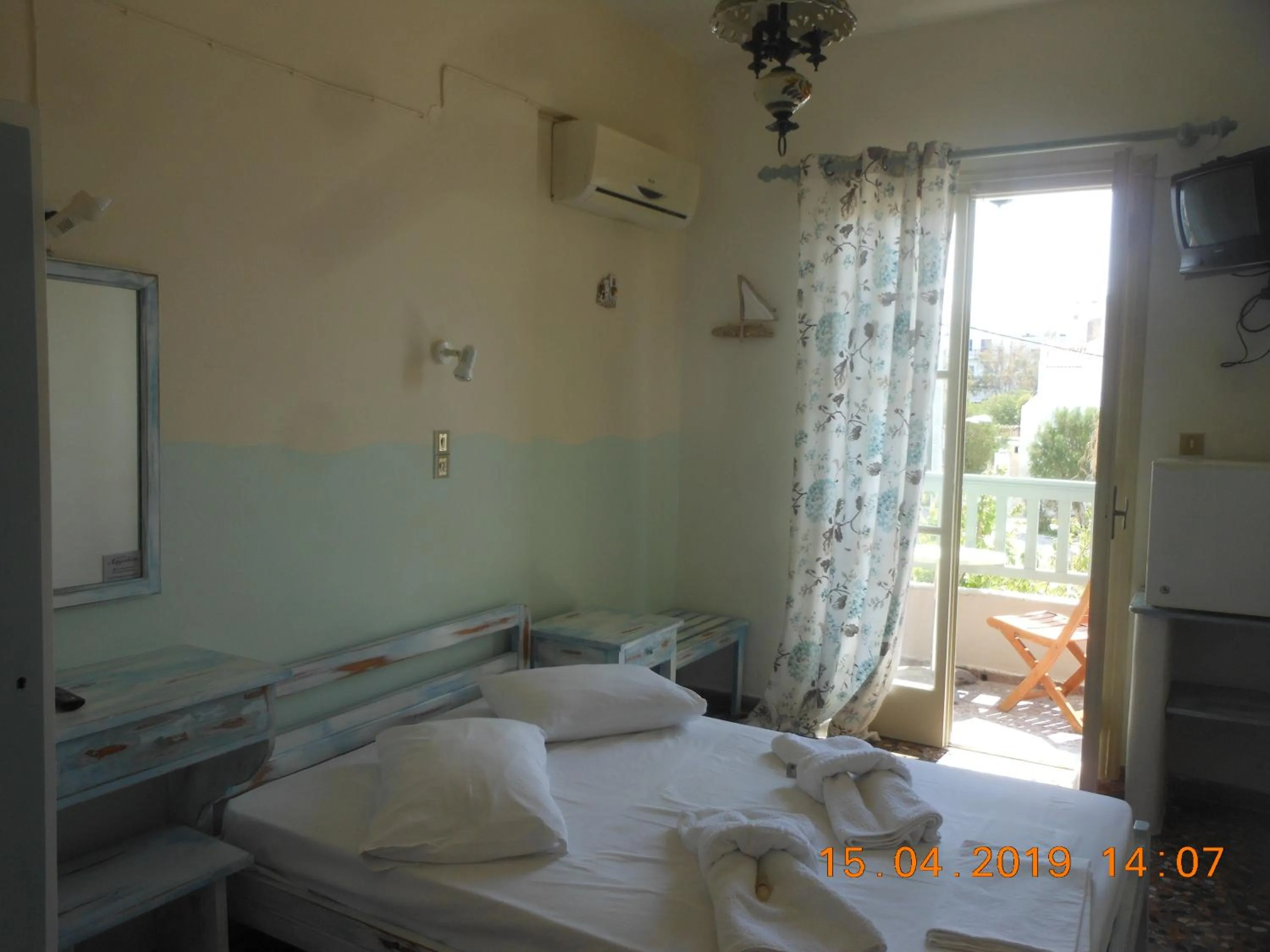Bed in Afrodite Hotel