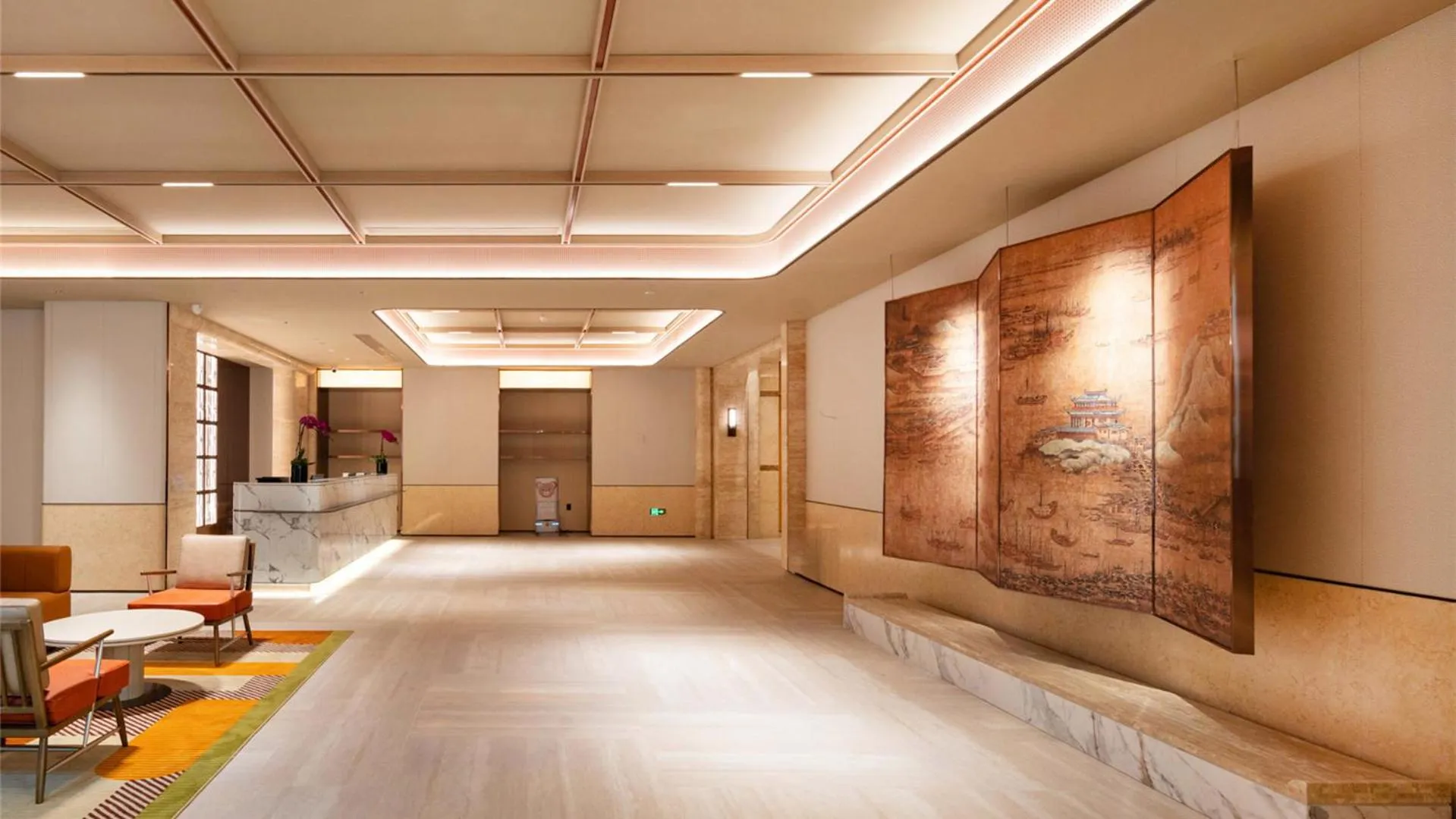 Lobby or reception, Bed in Dorsett Wuhan