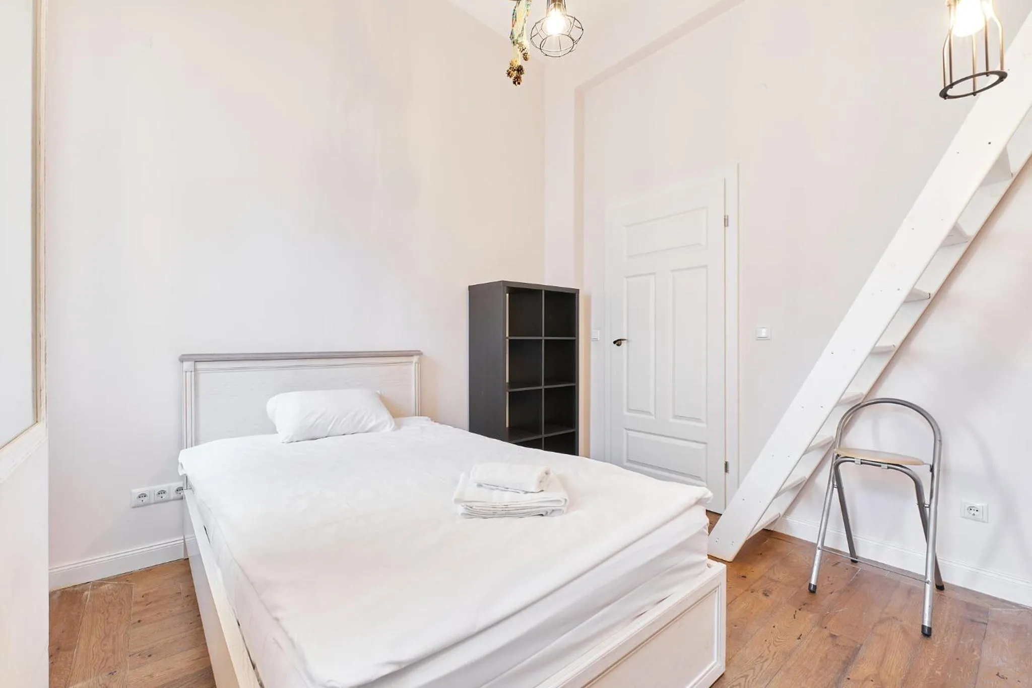 Bed in Stabu Sēta Apartments