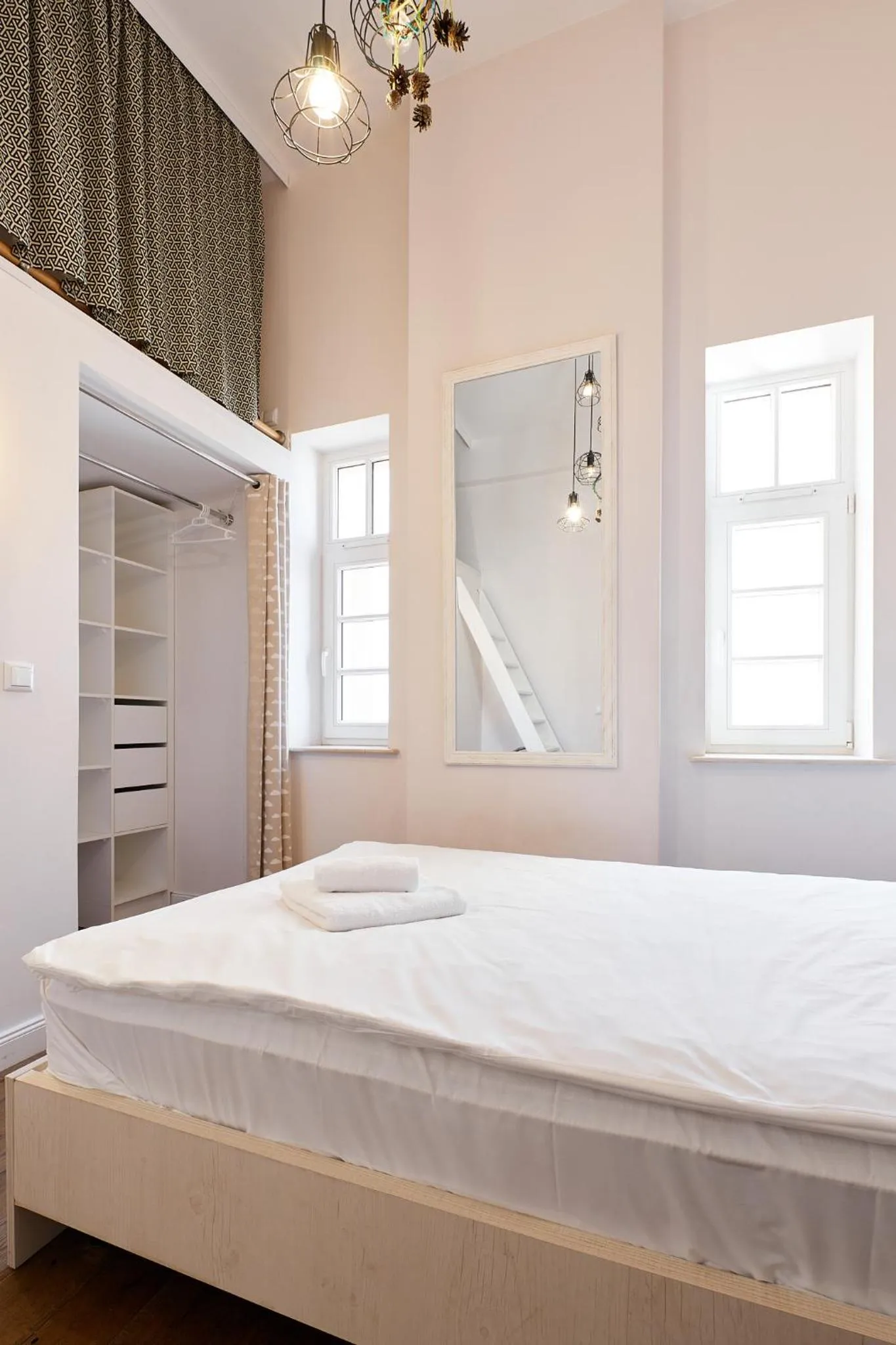 Bed in Stabu Sēta Apartments