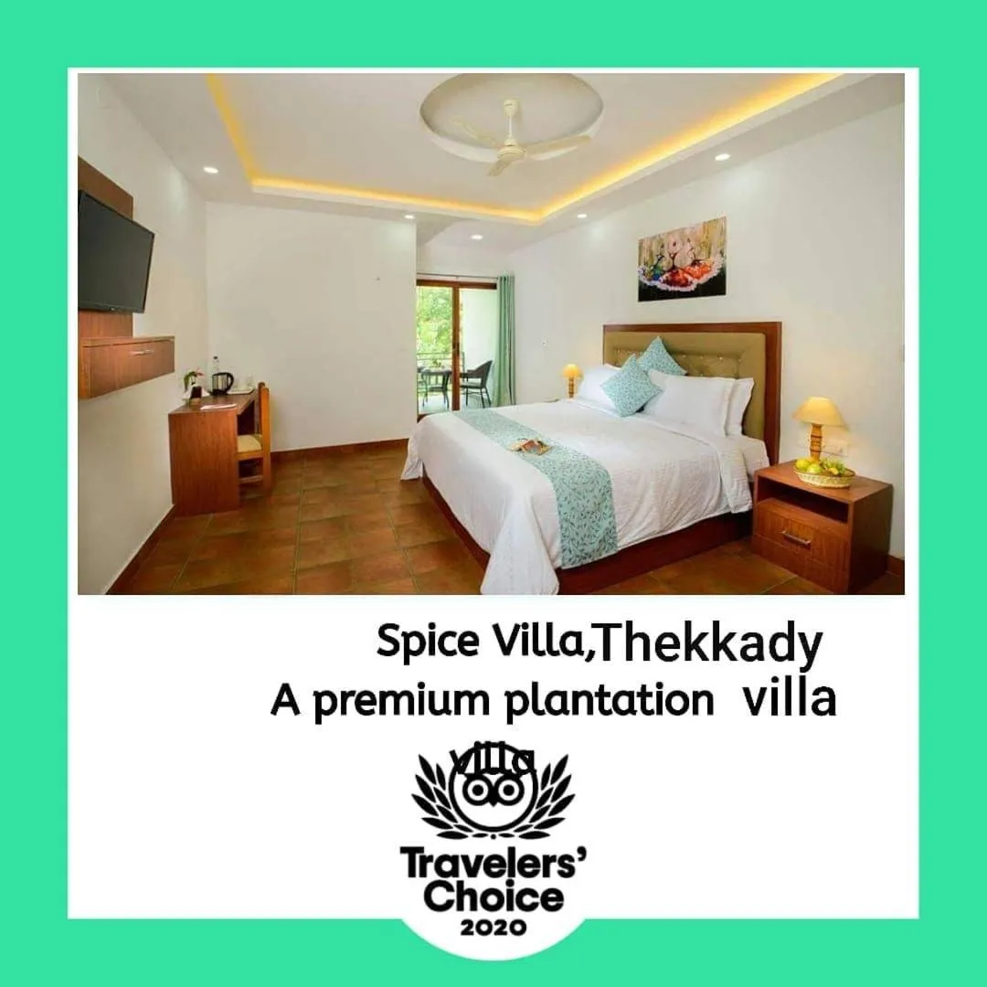 Bed in Spice Villa Thekkady