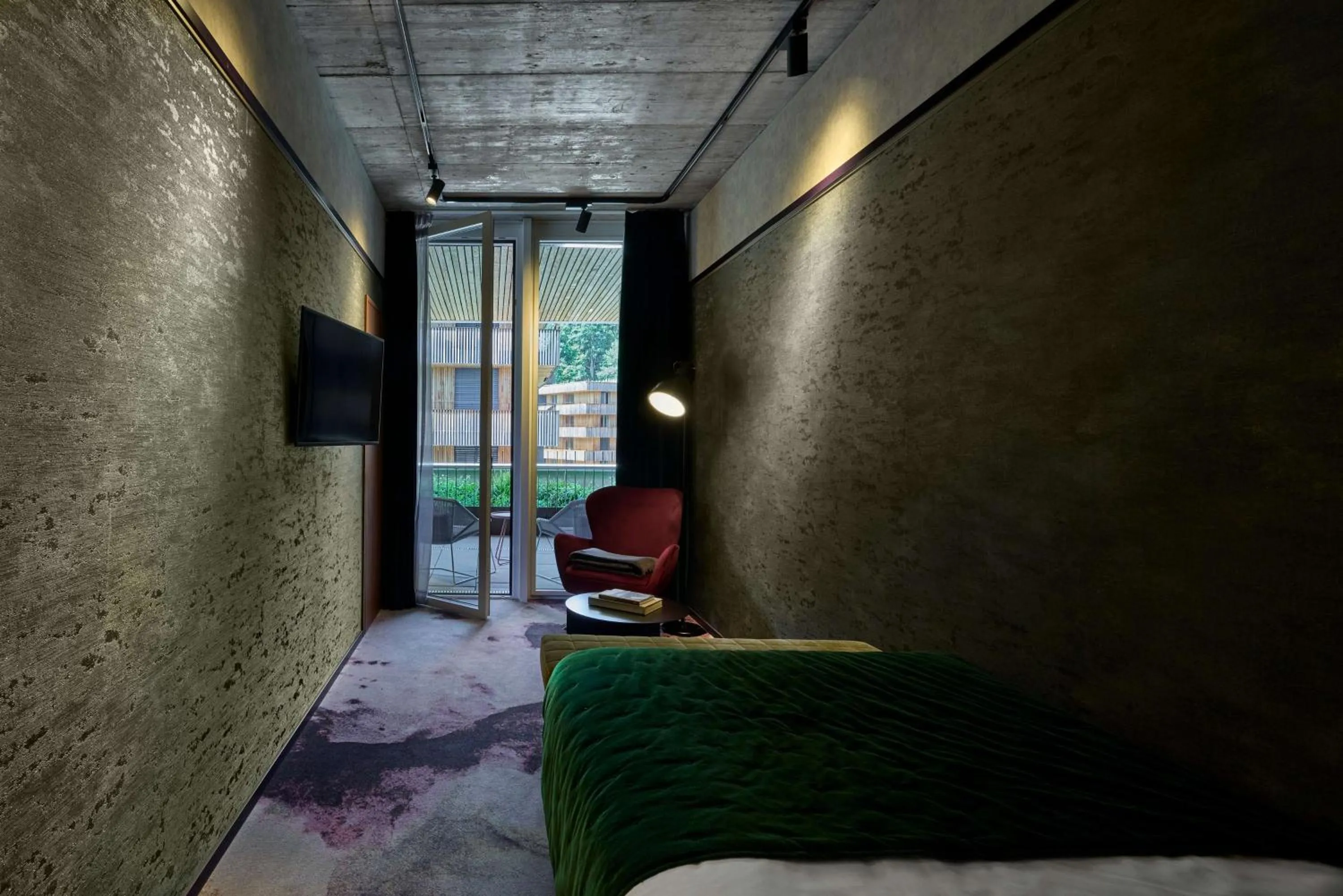 Bedroom, Bed in The Hide Flims Hotel