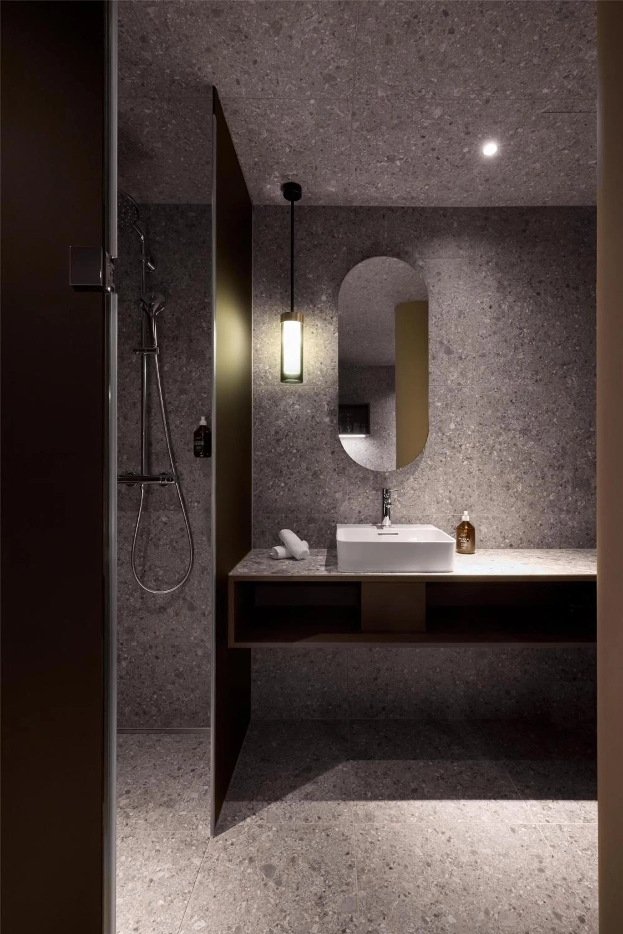 Bathroom in Me and All Hotel Flims, by Hyatt