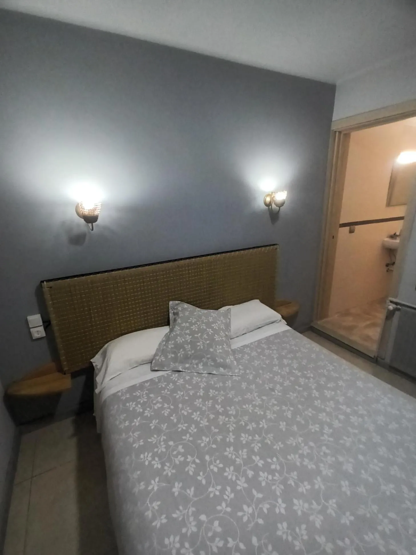 Bed in Hostal Can Jaume