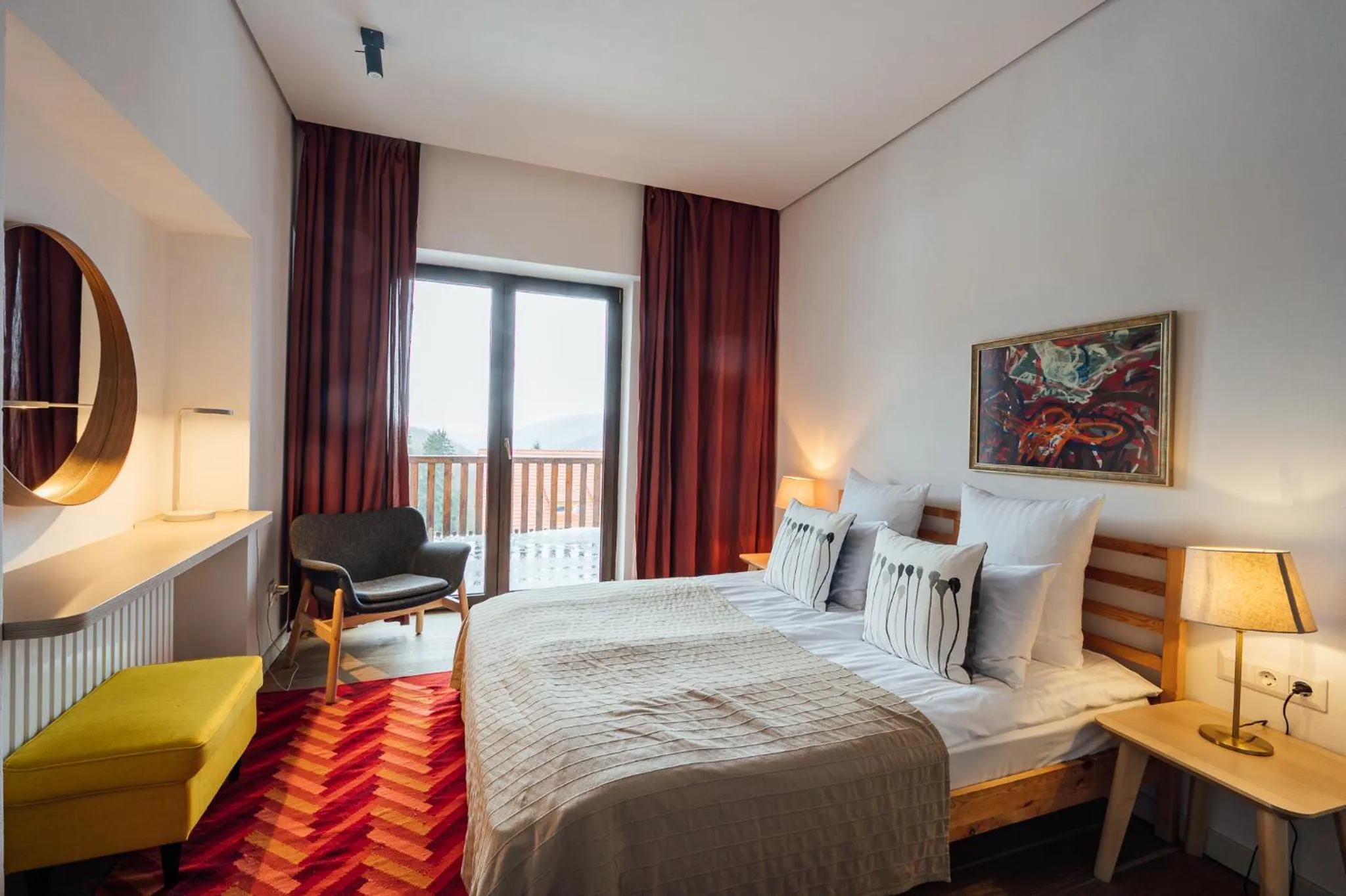 Bedroom, Bed in Balvanyos Resort - Peakture Hotel & Grand Hotel Balvanyos