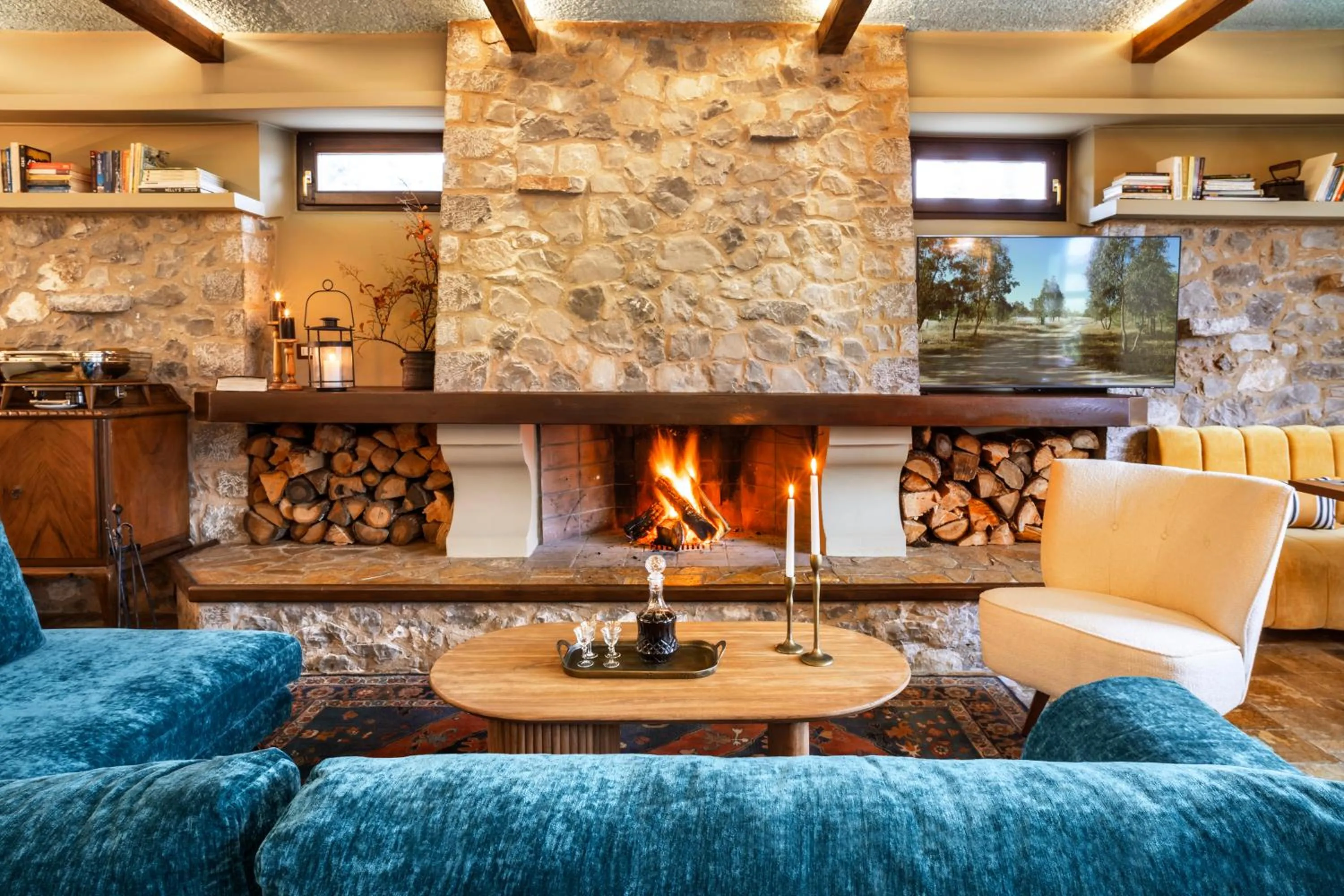 Living room in Archontiko Parnassus Dadi