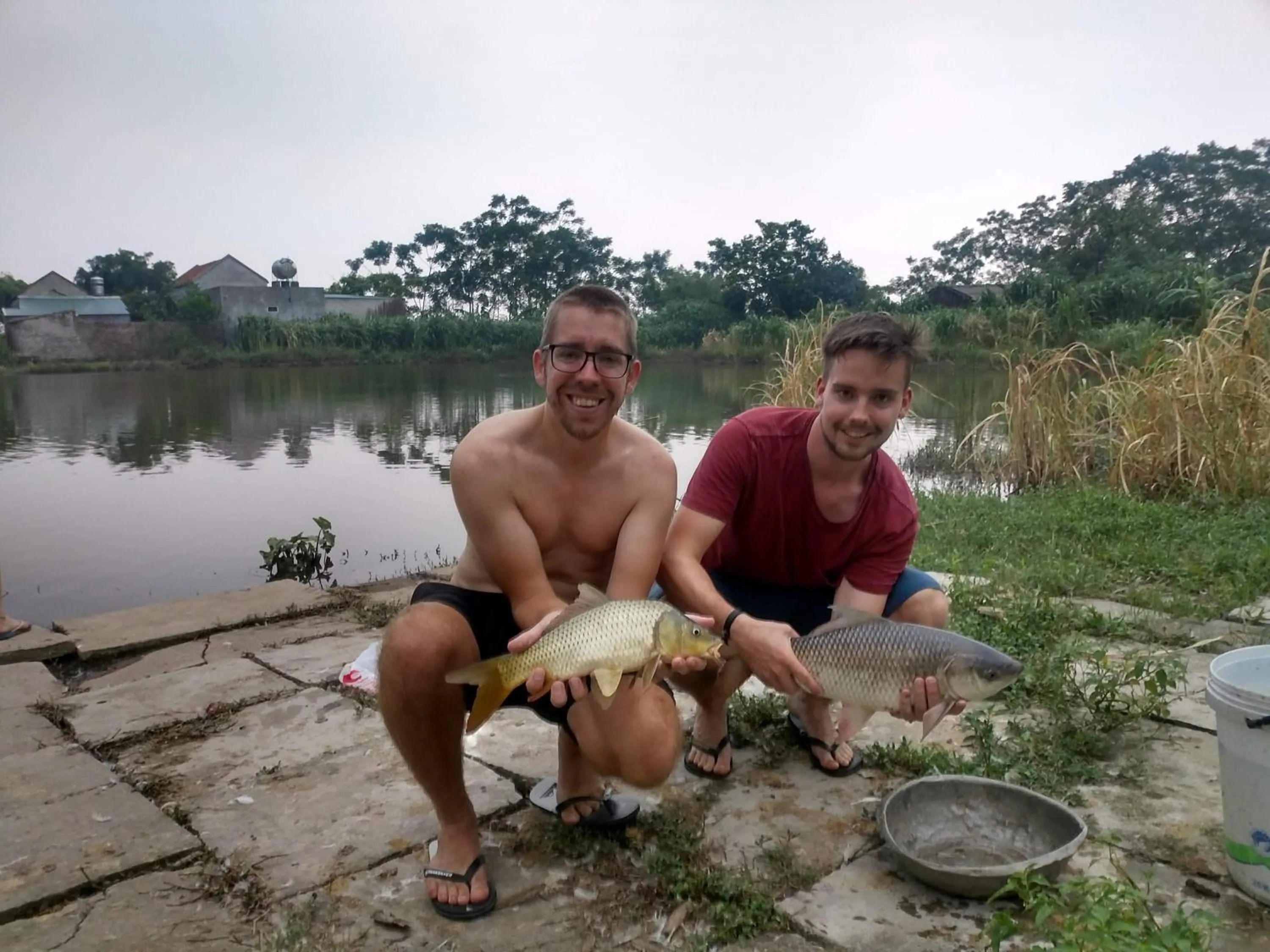 Fishing in Tuyet's Homestay