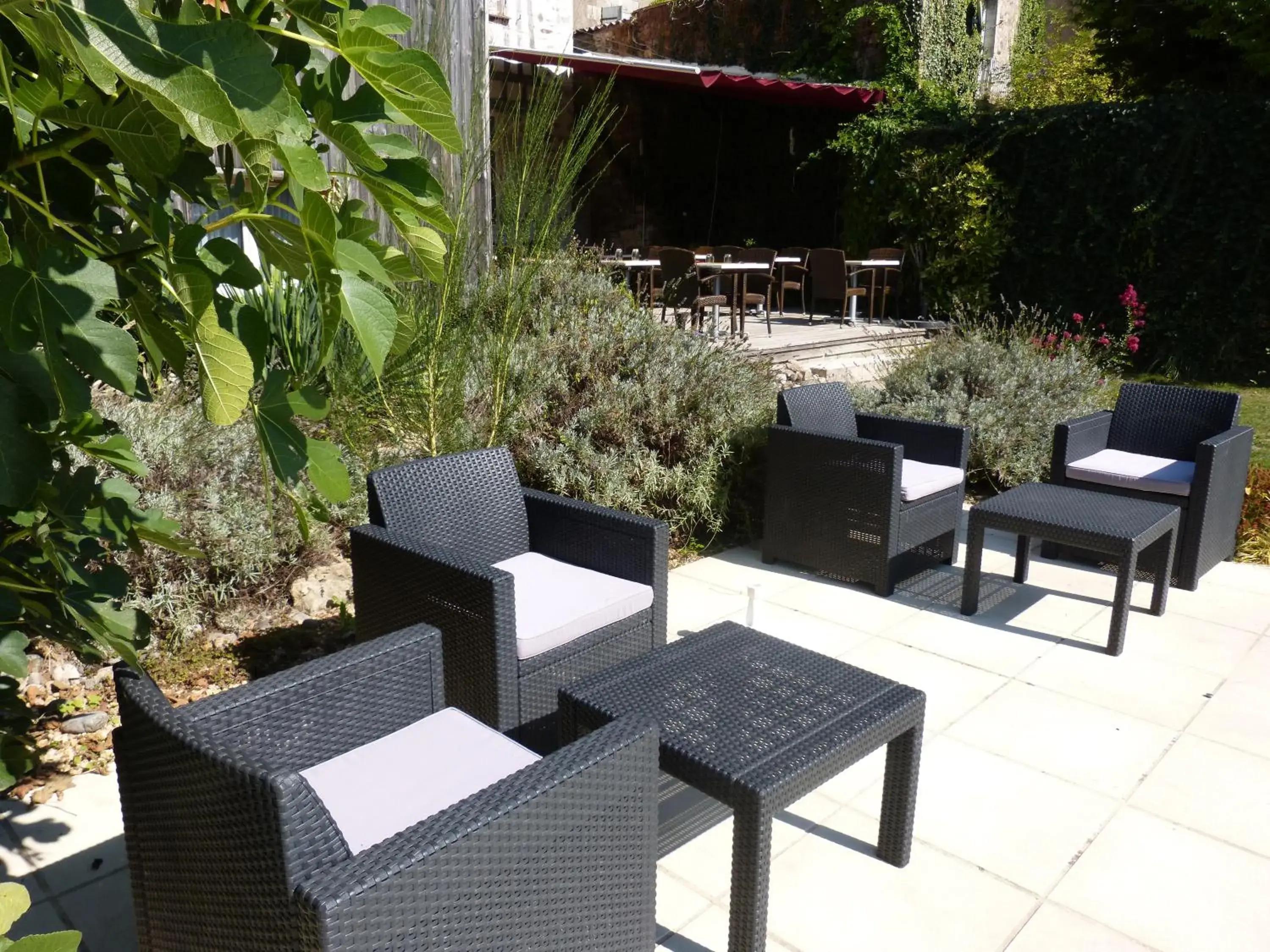 Garden view in Logis Hotel Auberge Dupuytren Garden view in Logis Hotel Auberge Dupuytren