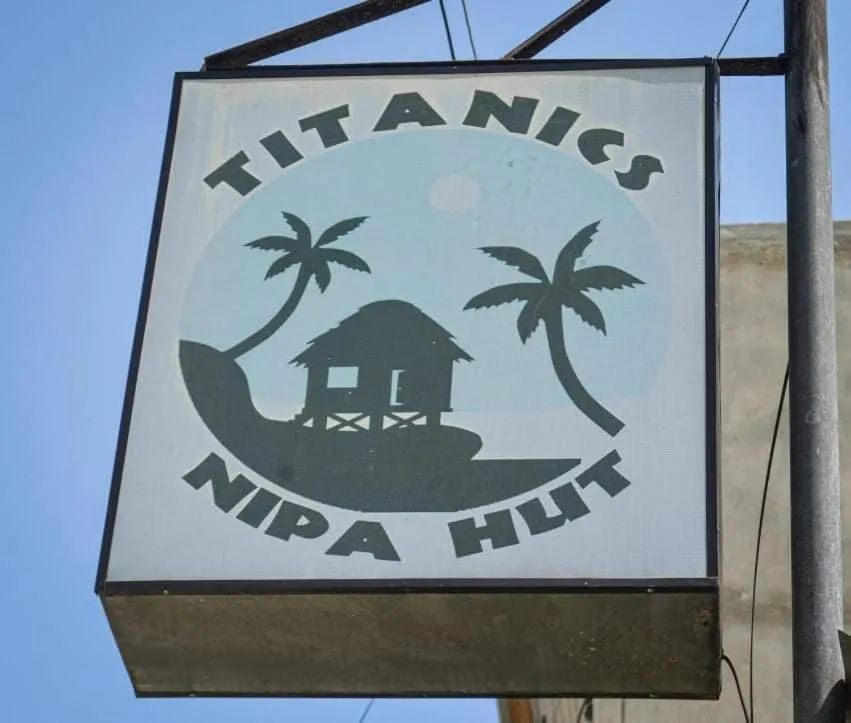 Logo/Certificate/Sign in Titanic's Nipa Hut