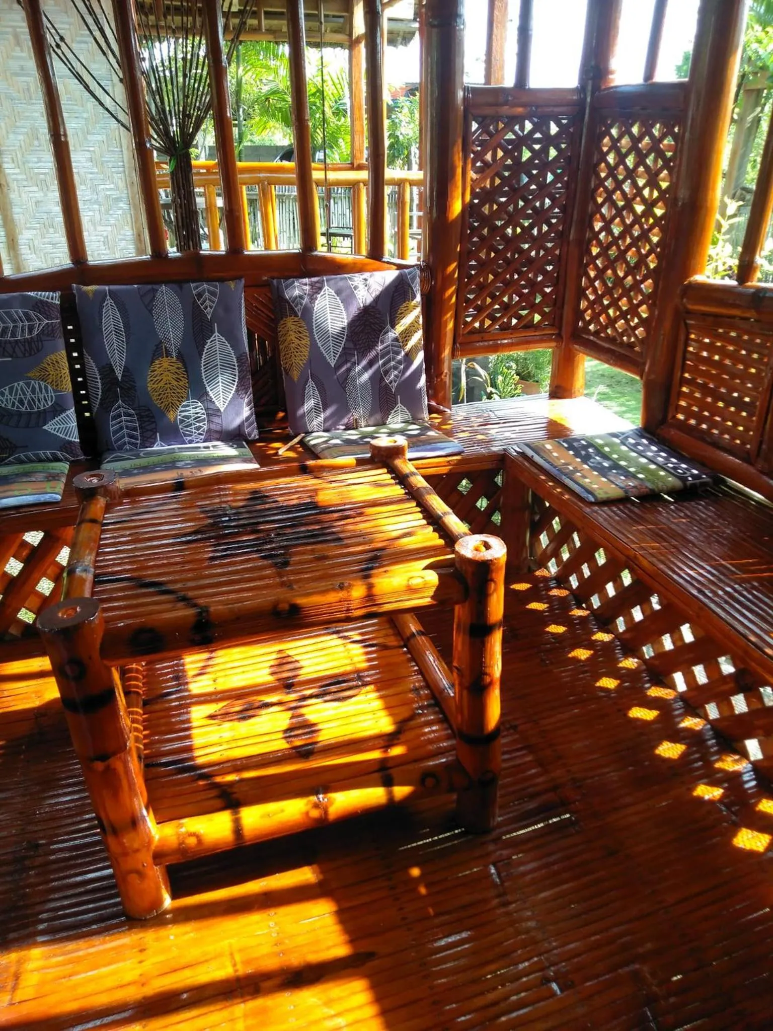 Seating area in Titanic's Nipa Hut