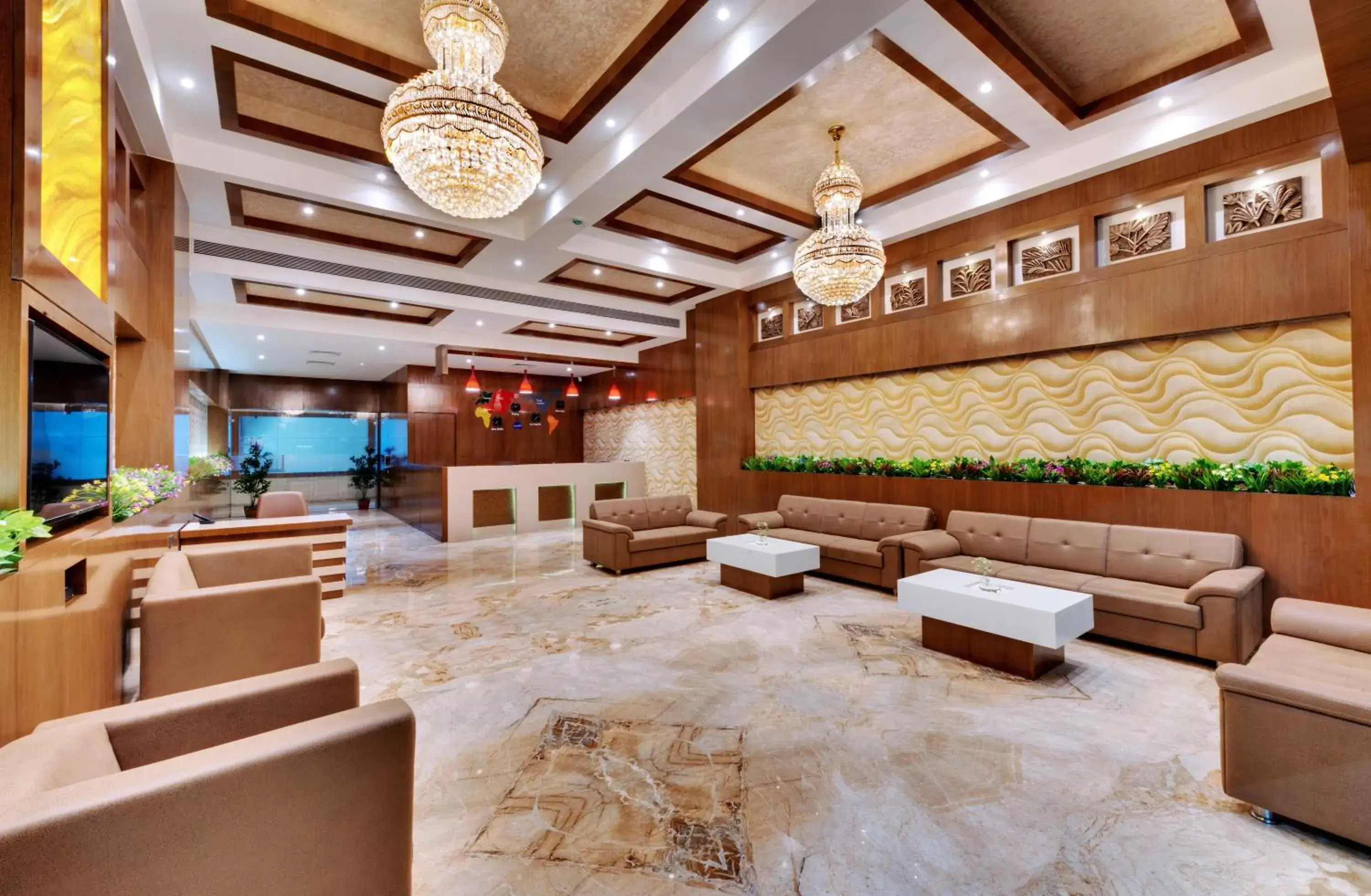 Lobby or reception in Anaya Beacon Hotel, Jamnagar Lobby or reception in Anaya Beacon Hotel, Jamnagar