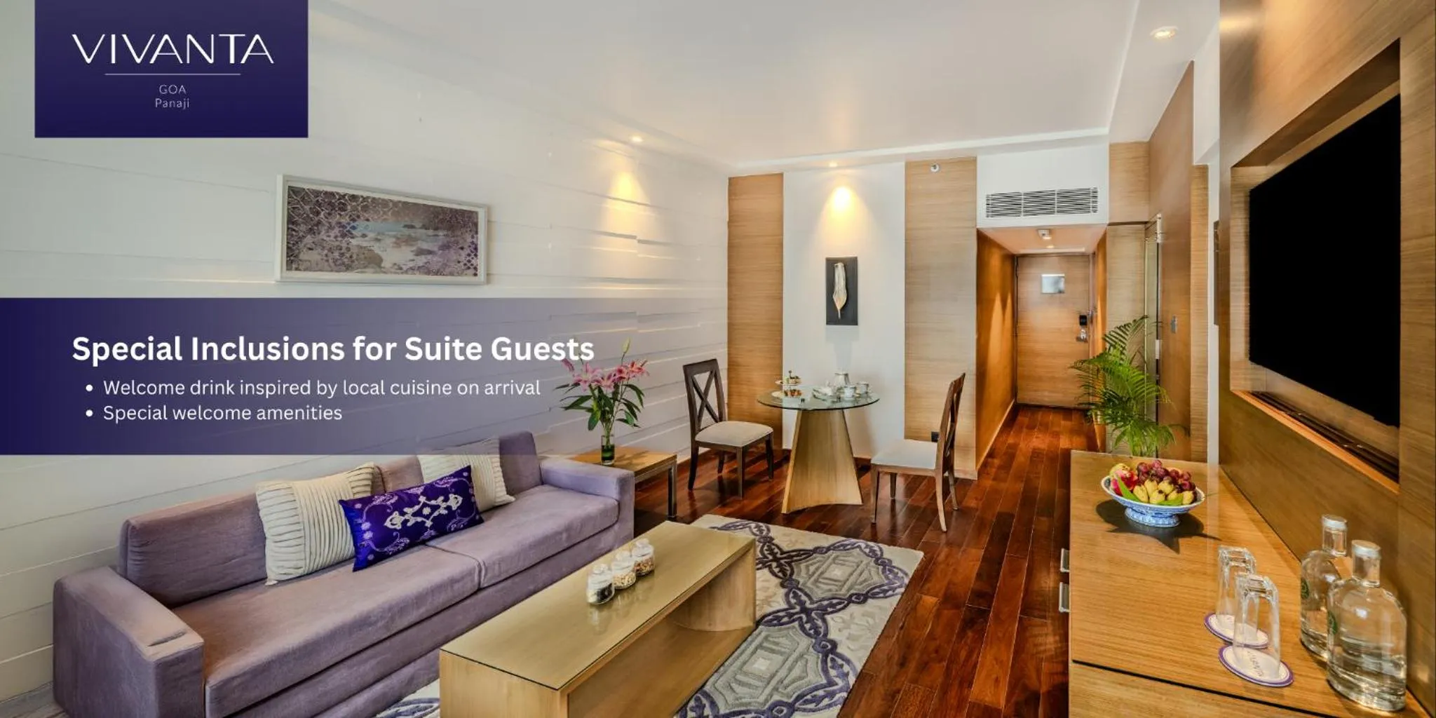 Seating area in Vivanta Goa, Panaji