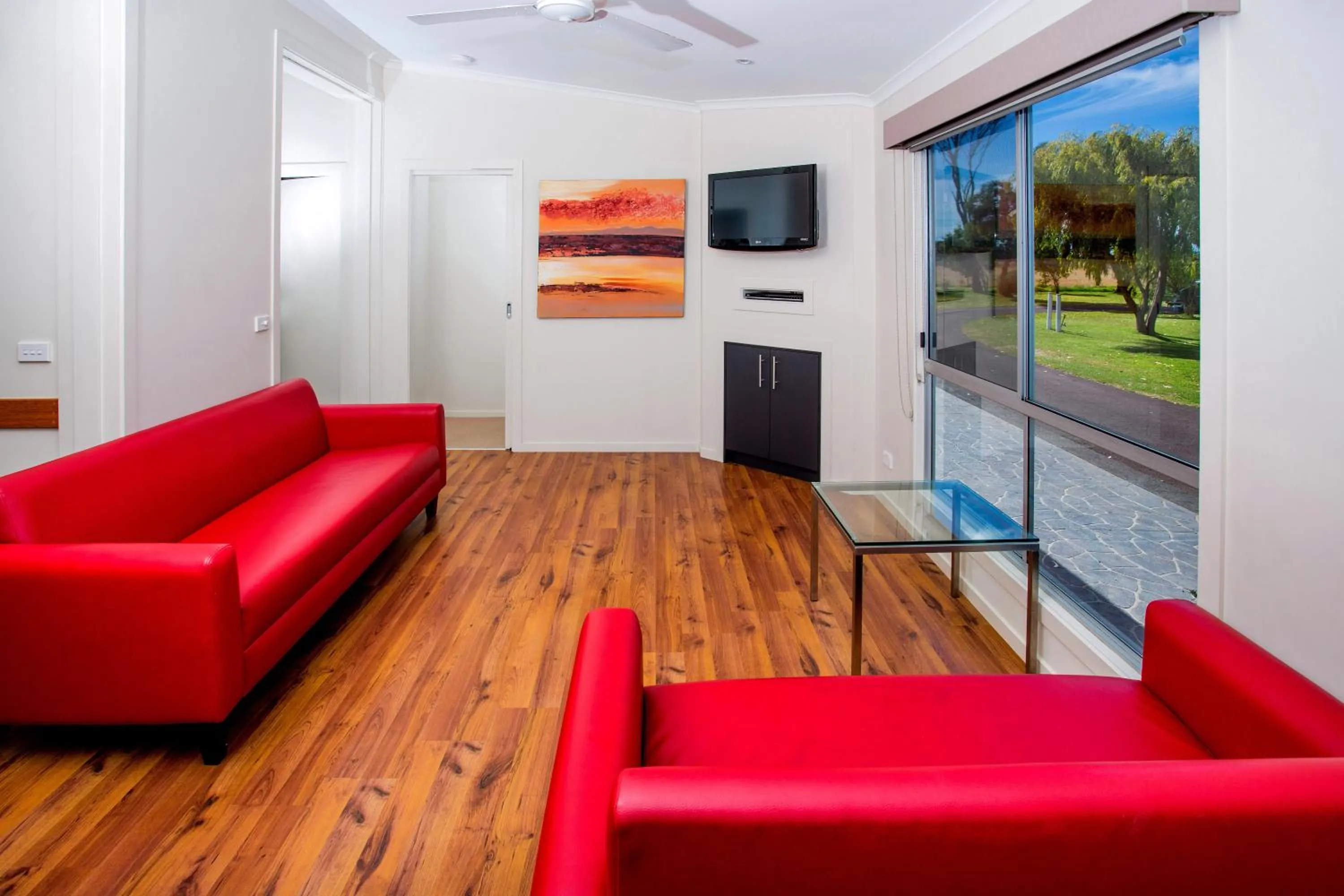 Living room in BIG4 Port Fairy Holiday Park