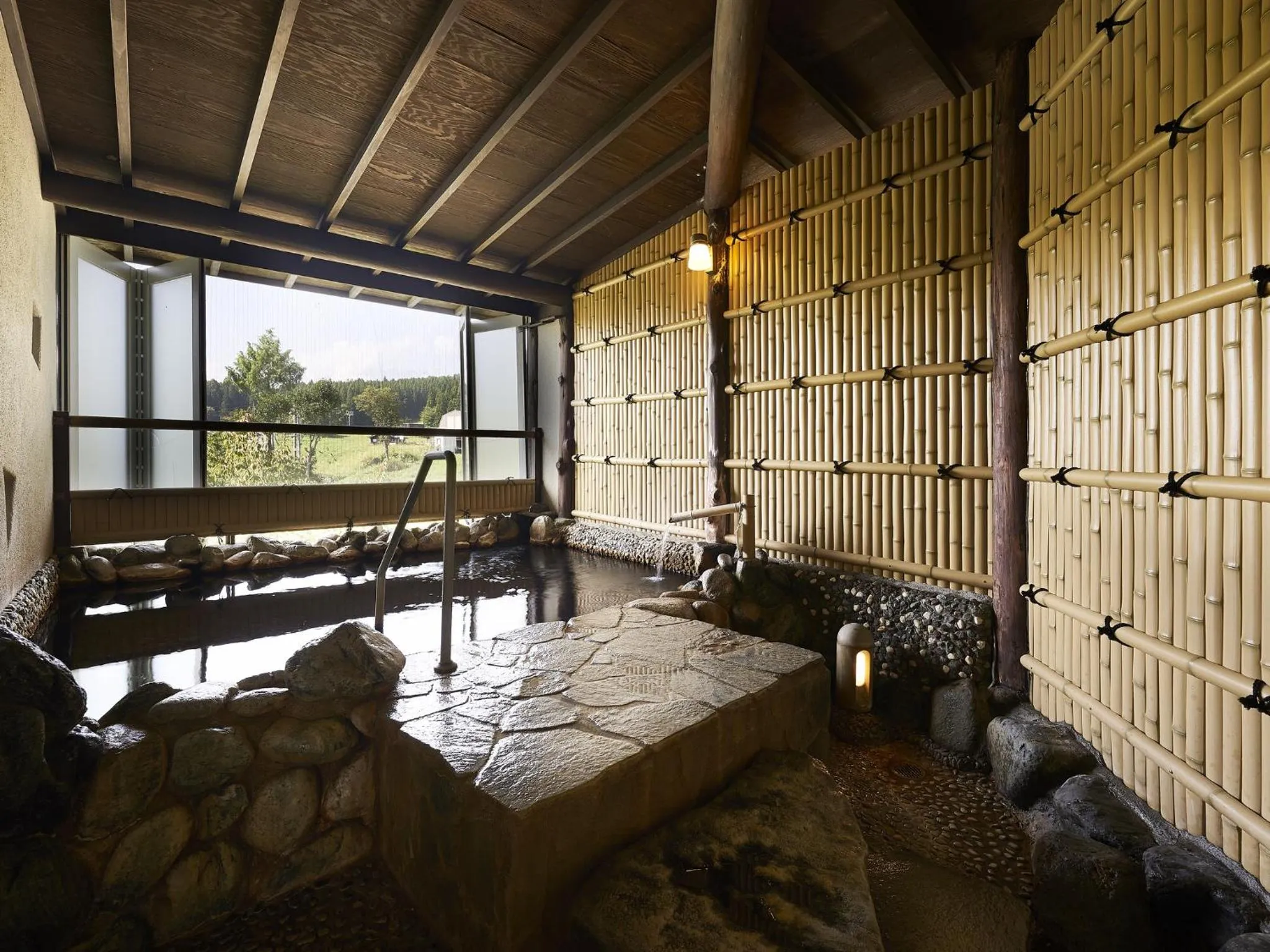 Hot Spring Bath in Hakuba Alps Hotel