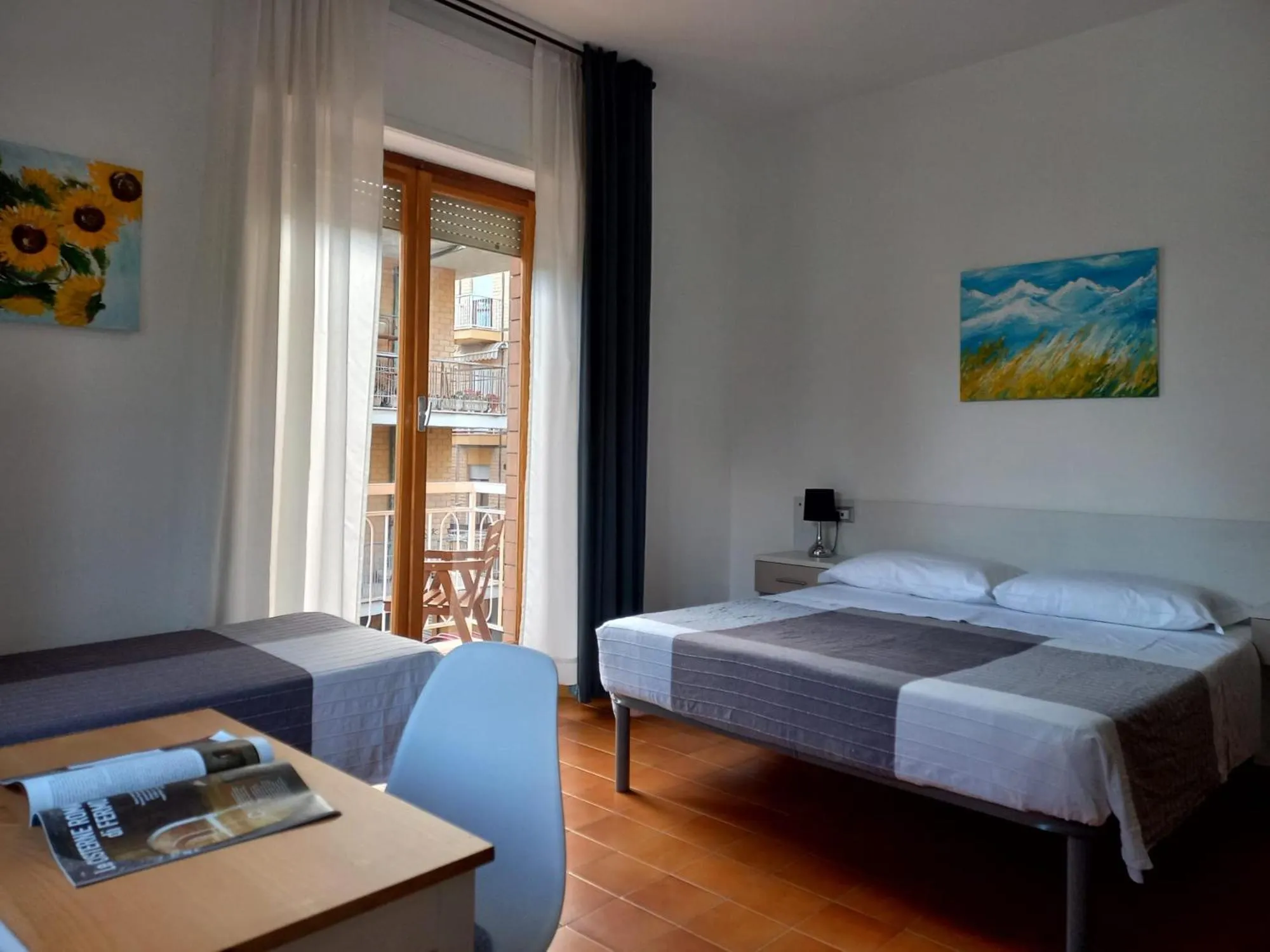 Bed in Hotel Cormorano