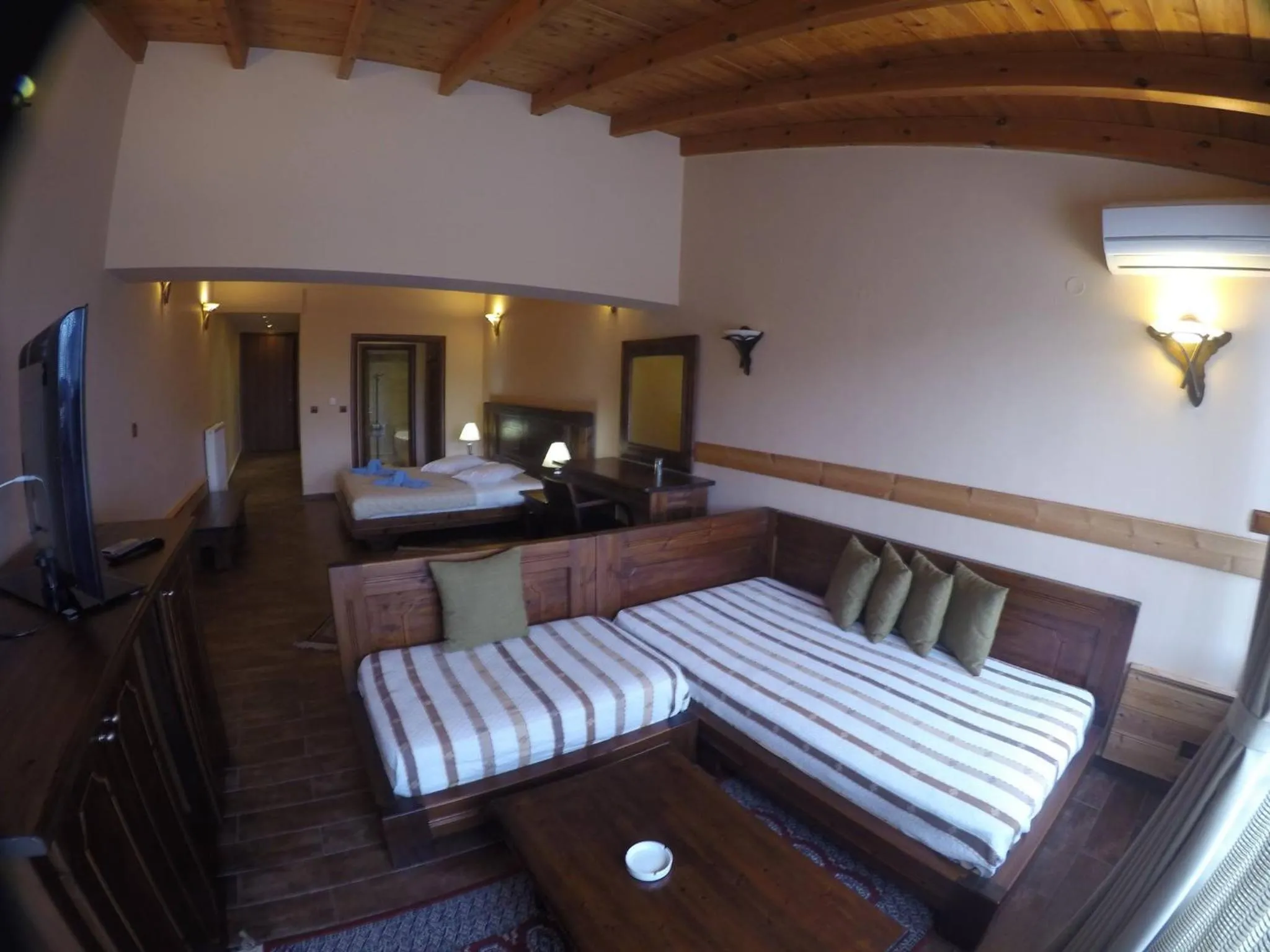 Bed in Hotel Loggas