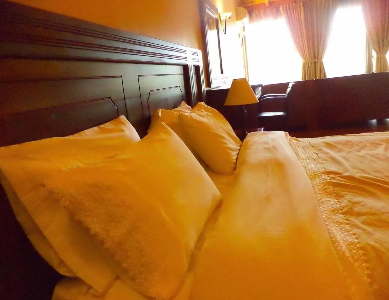 Bed in Hotel Loggas