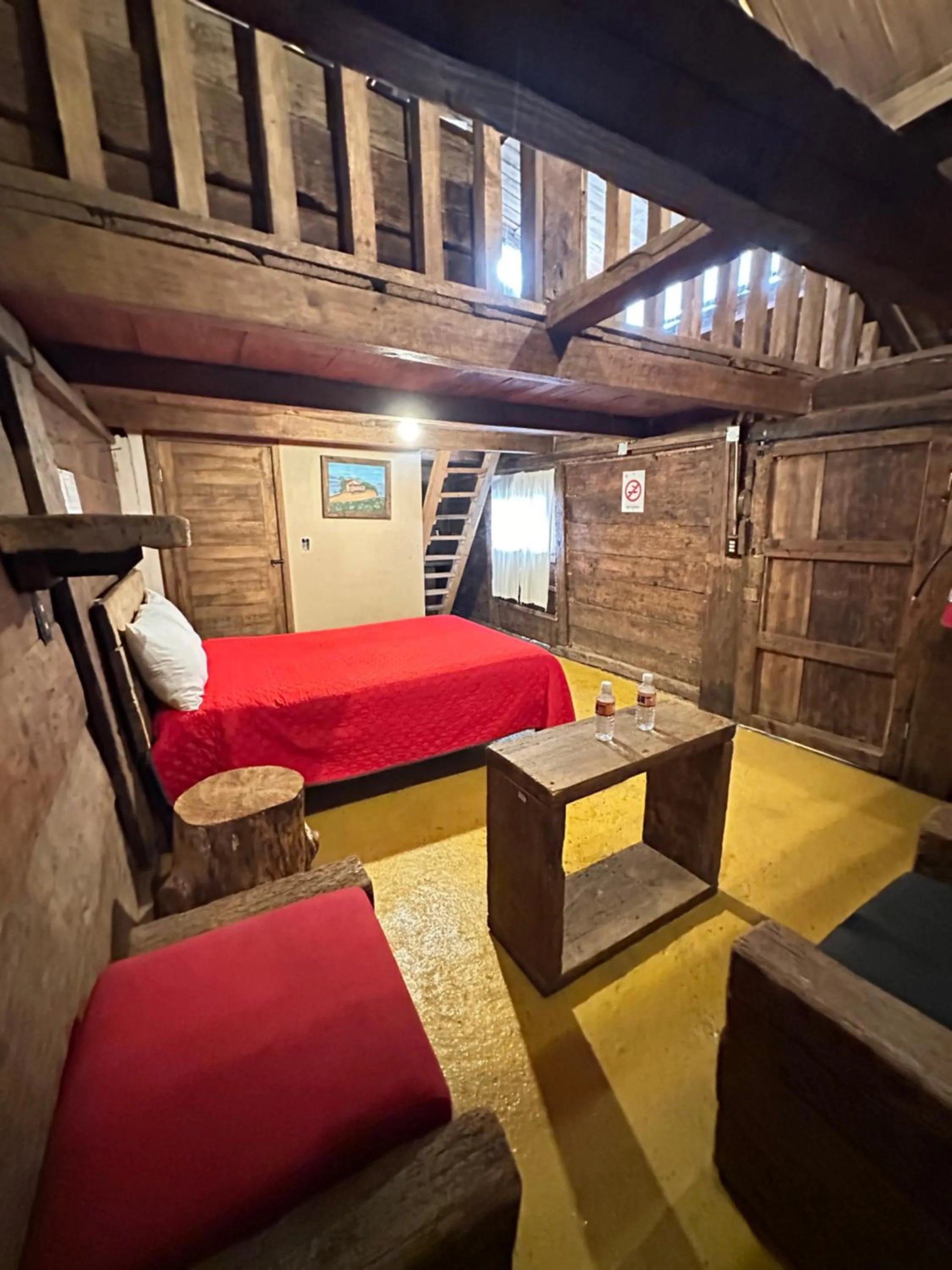 Seating area, Bed in Cabañas Del Valle