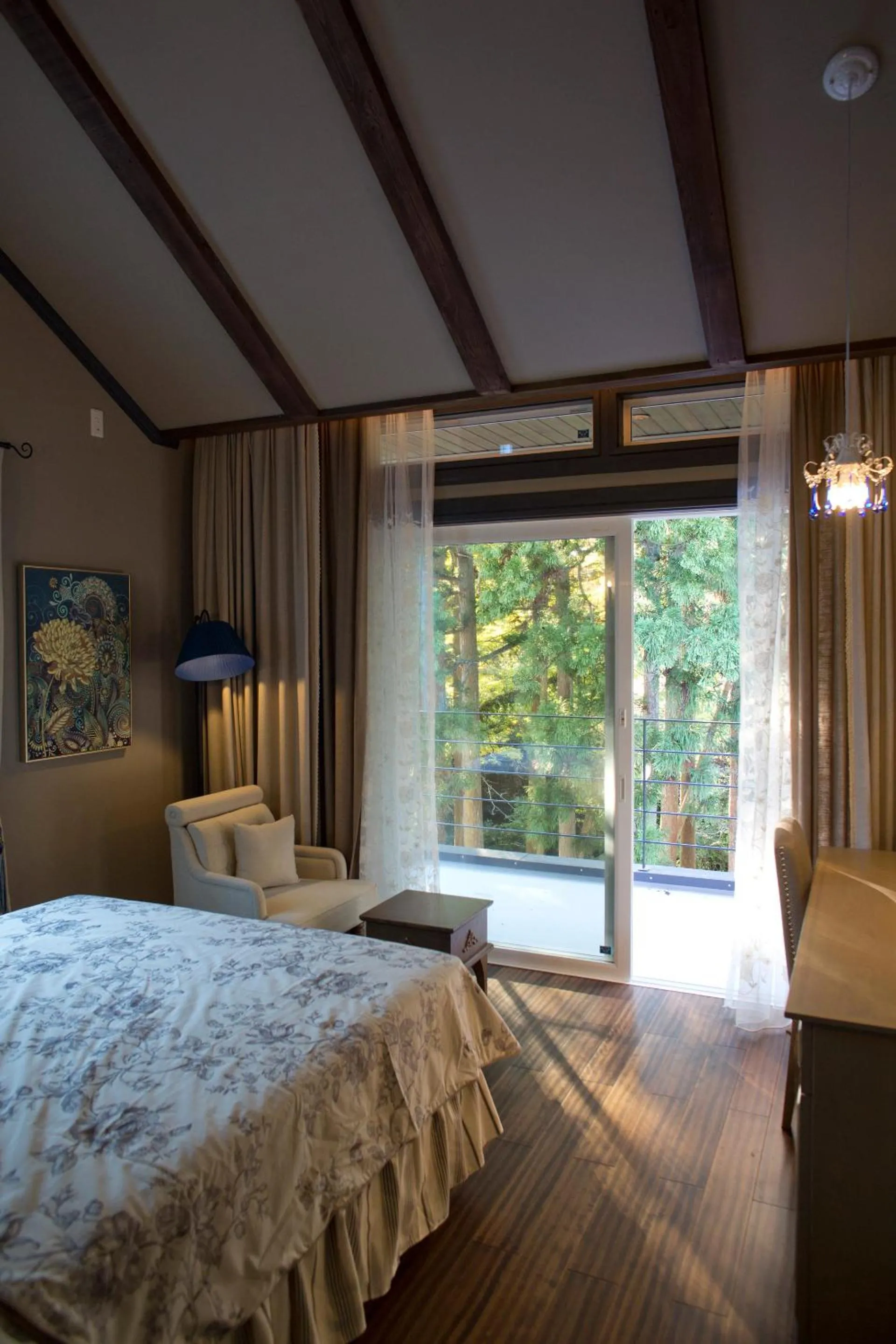 View (from property/room), Bed in Seseraginomori Chambre d'hote Etoile et fees