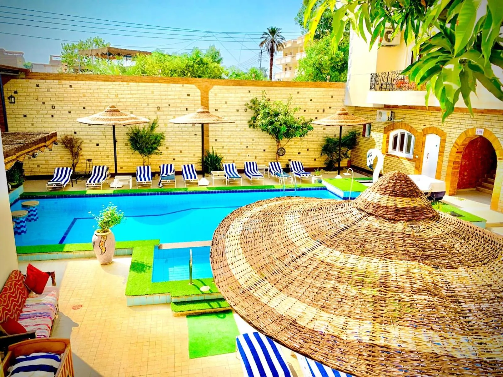 Pool view in Nile Valley Hotel