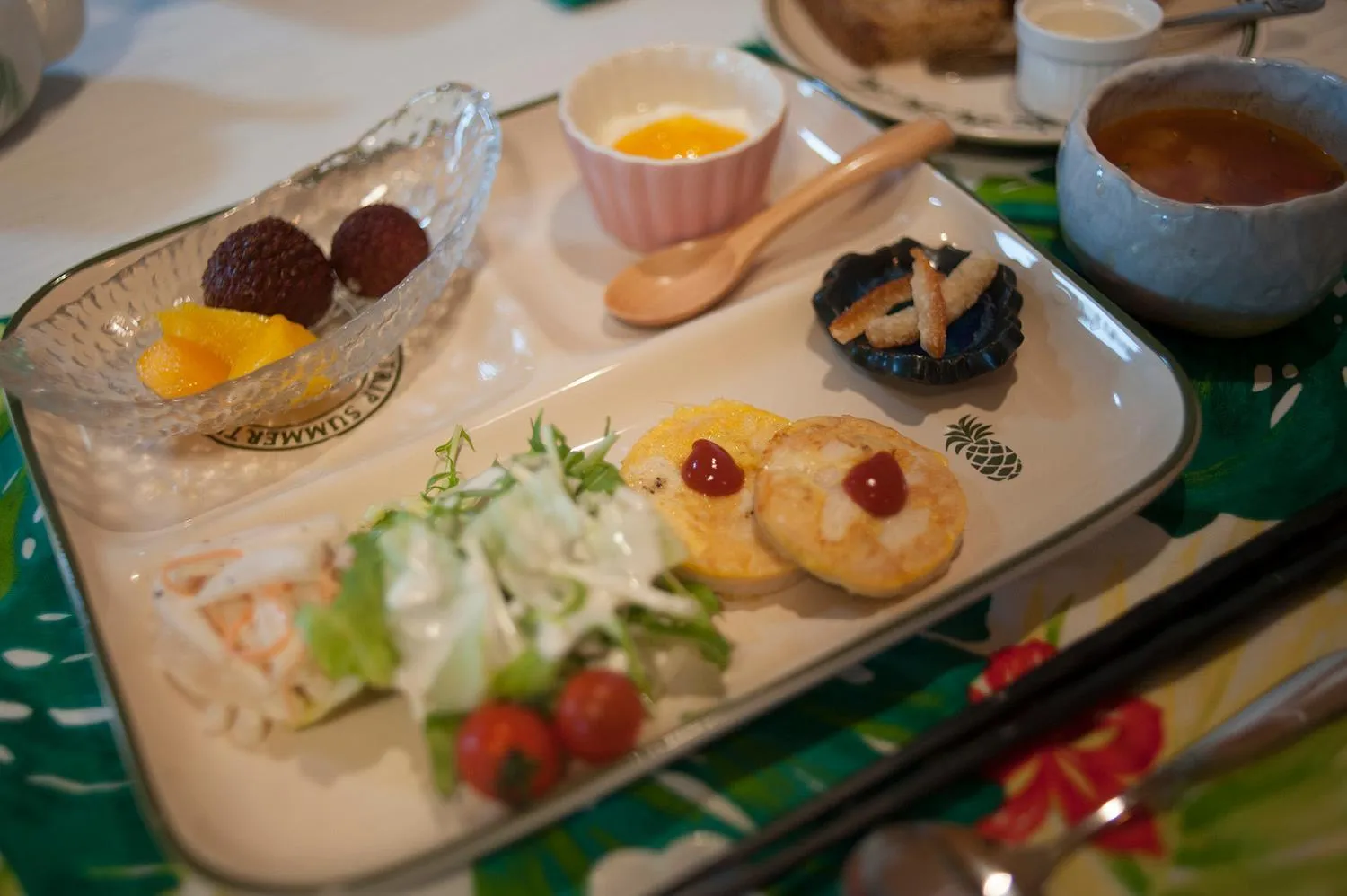 Breakfast in Yakushima Pension Luana House