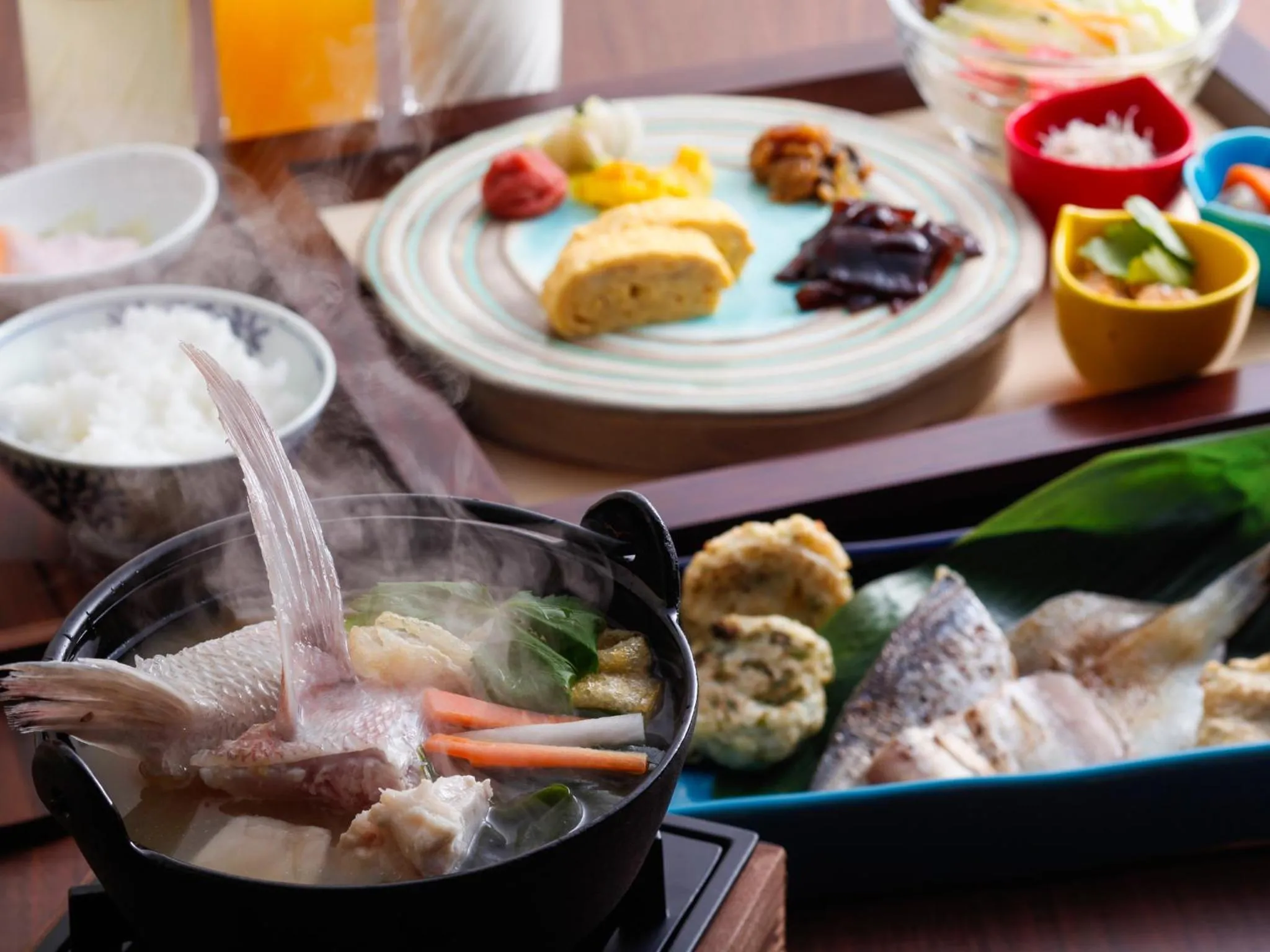 Asian breakfast in Minato Koyado Awajishima