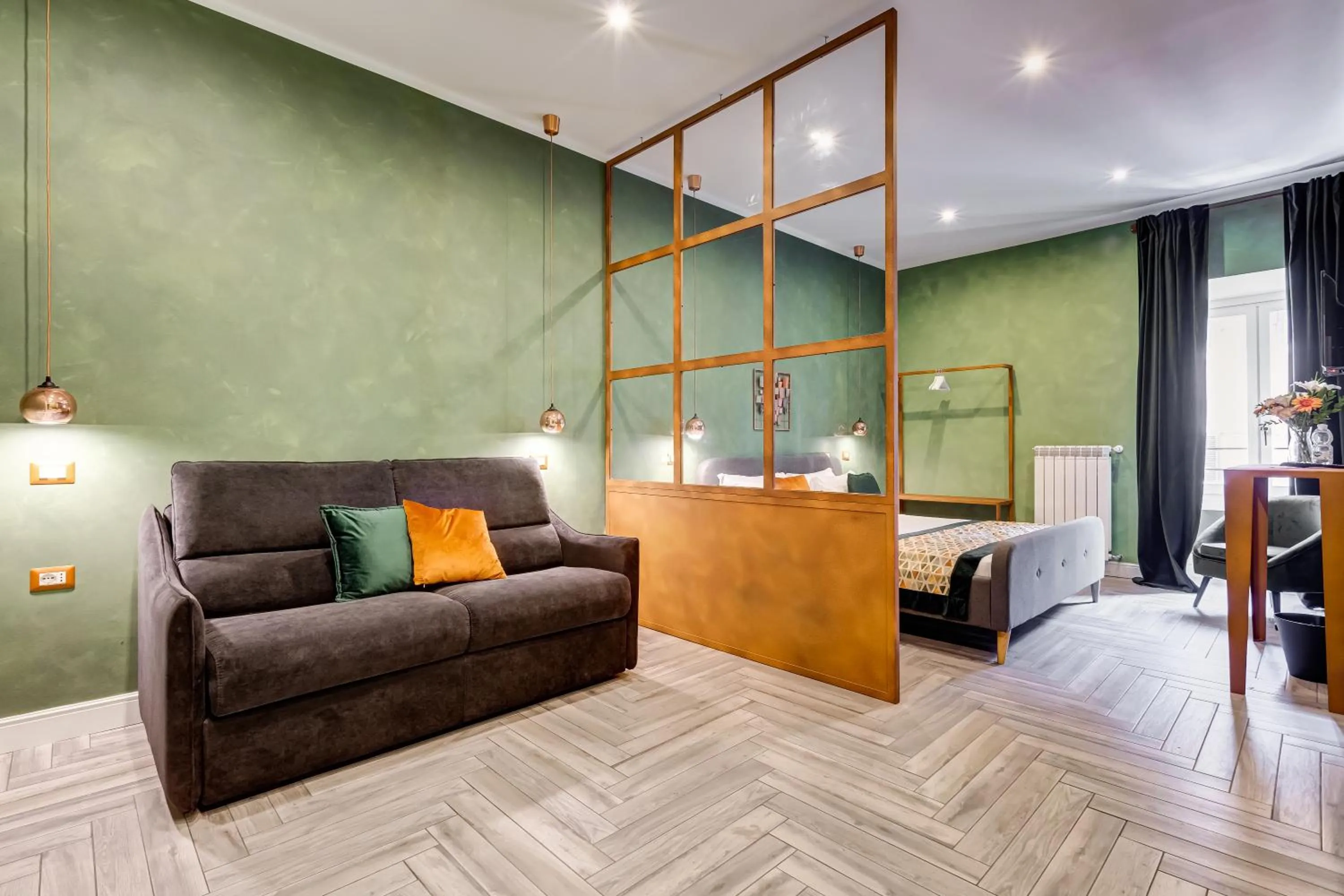 Living room, Bed in Ripetta Natural Suites