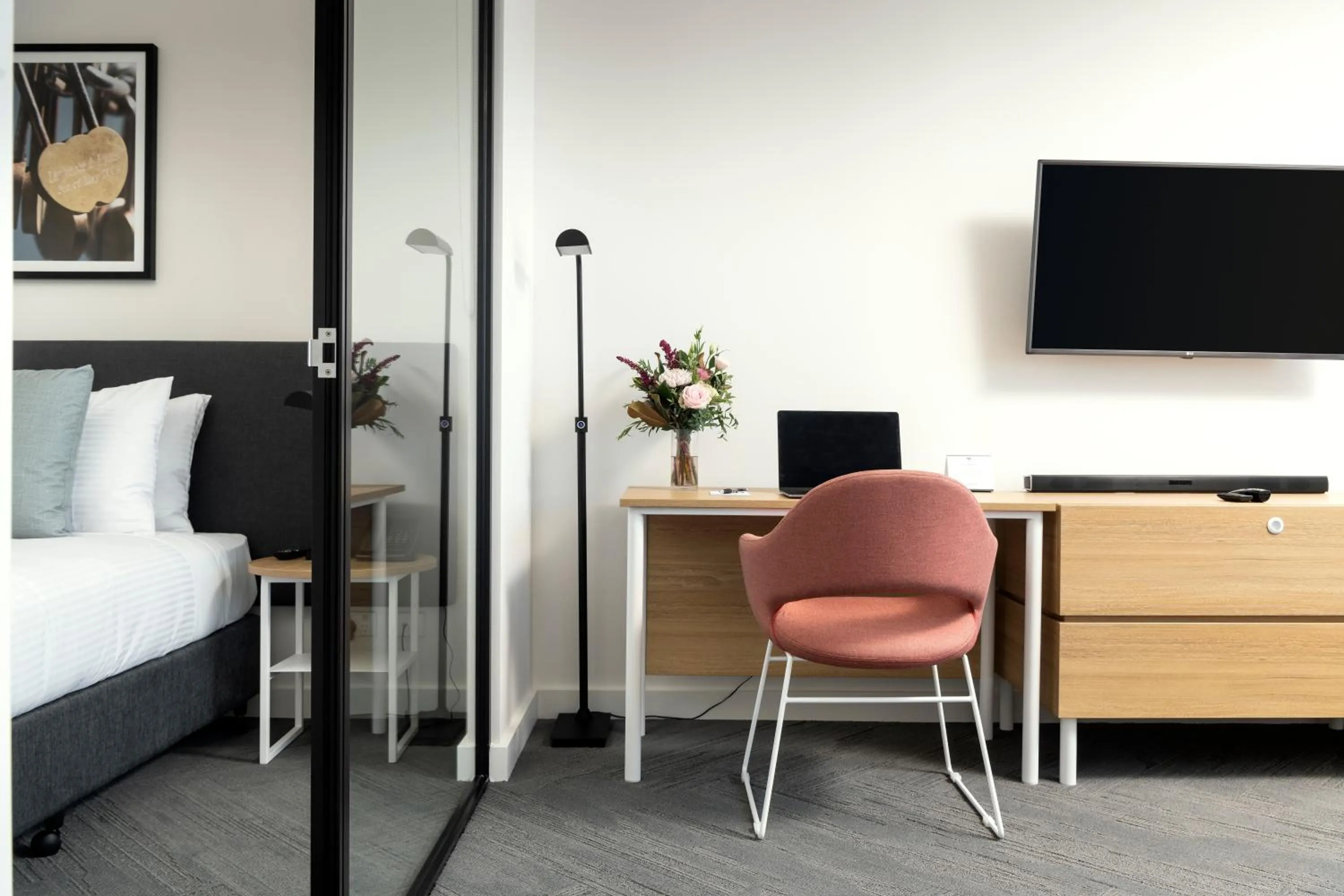 Seating area, Bed in Quest South Perth Foreshore