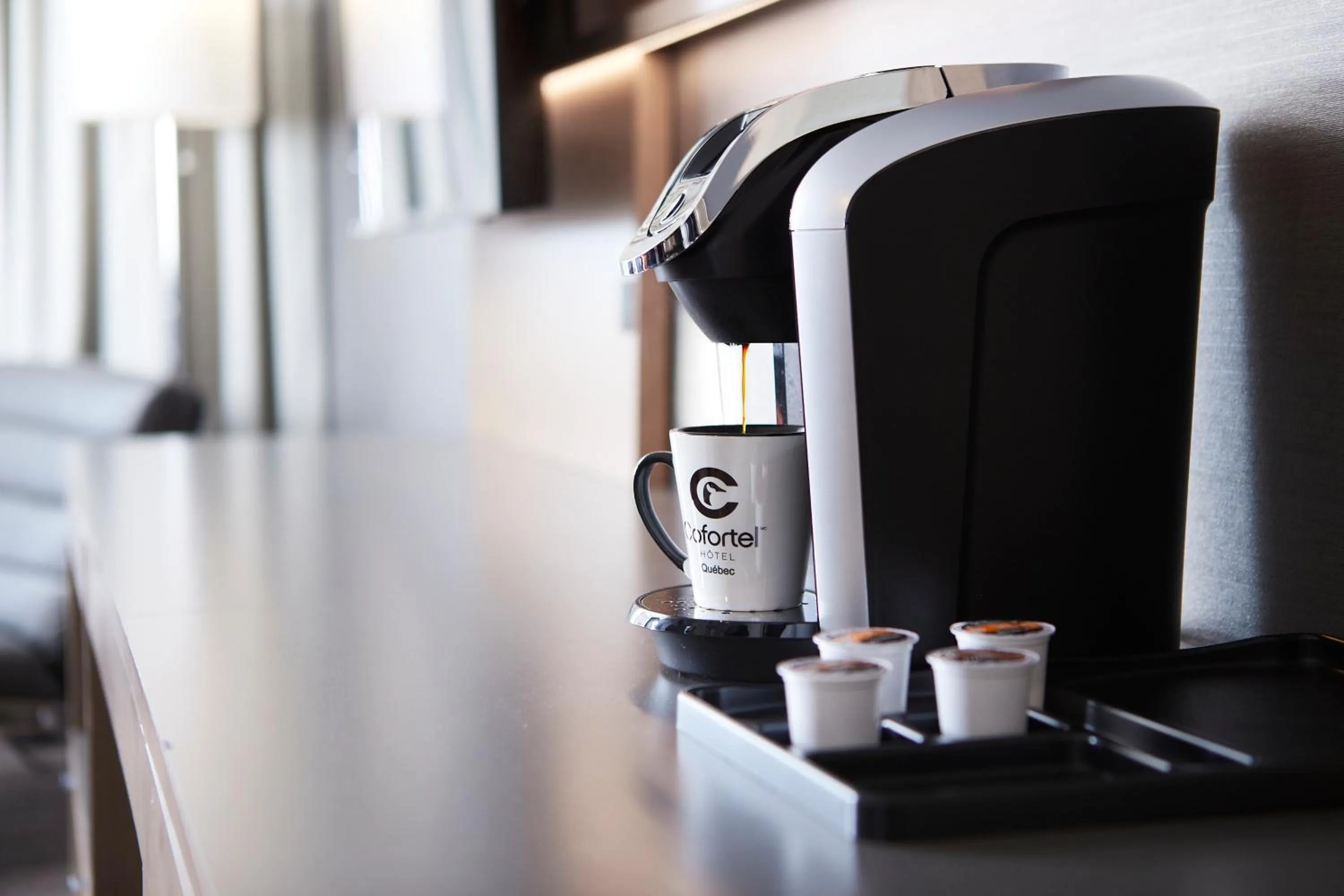 Coffee/tea facilities in Hôtel Cofortel