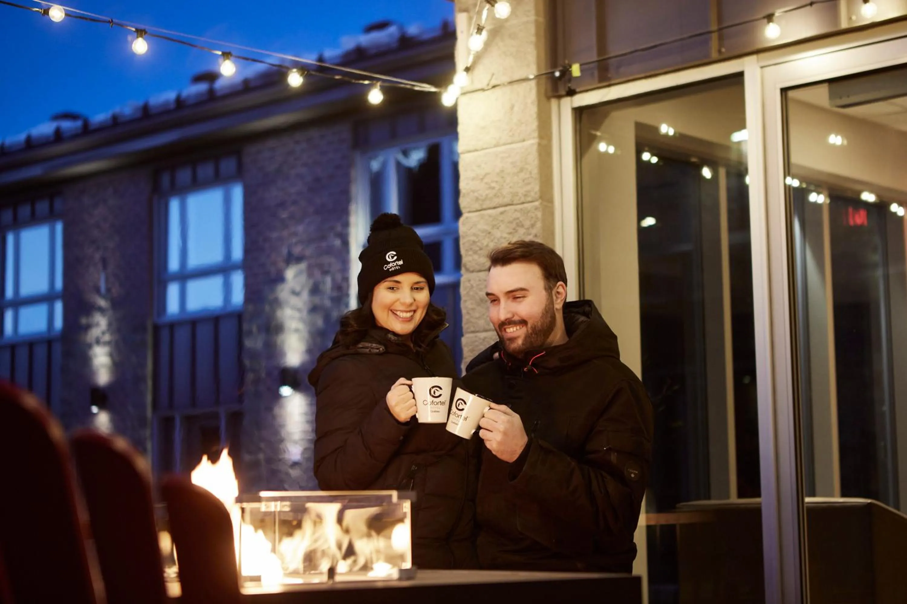 Patio in Hôtel Cofortel