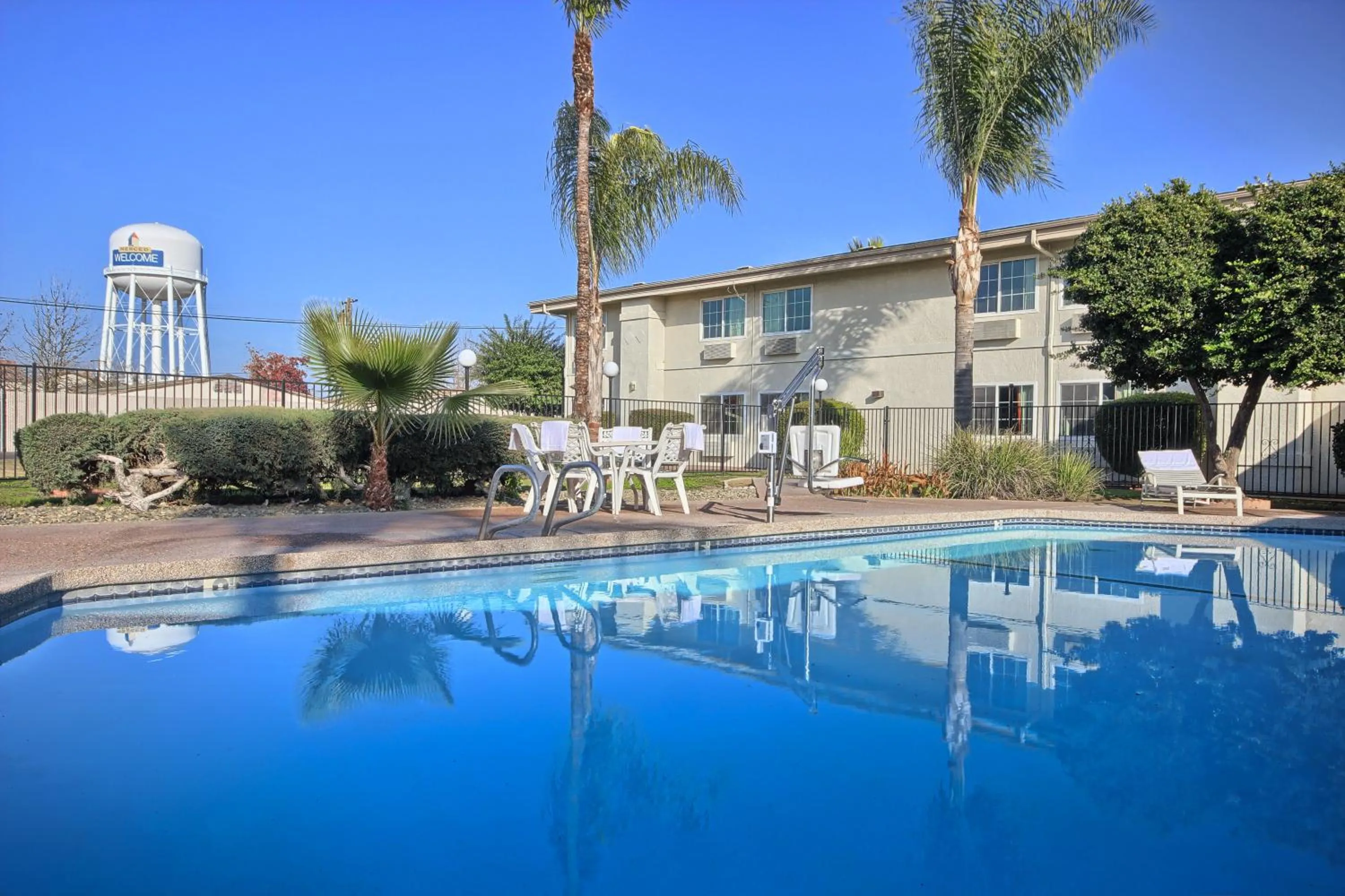 Swimming pool in Motel 6-Merced, CA