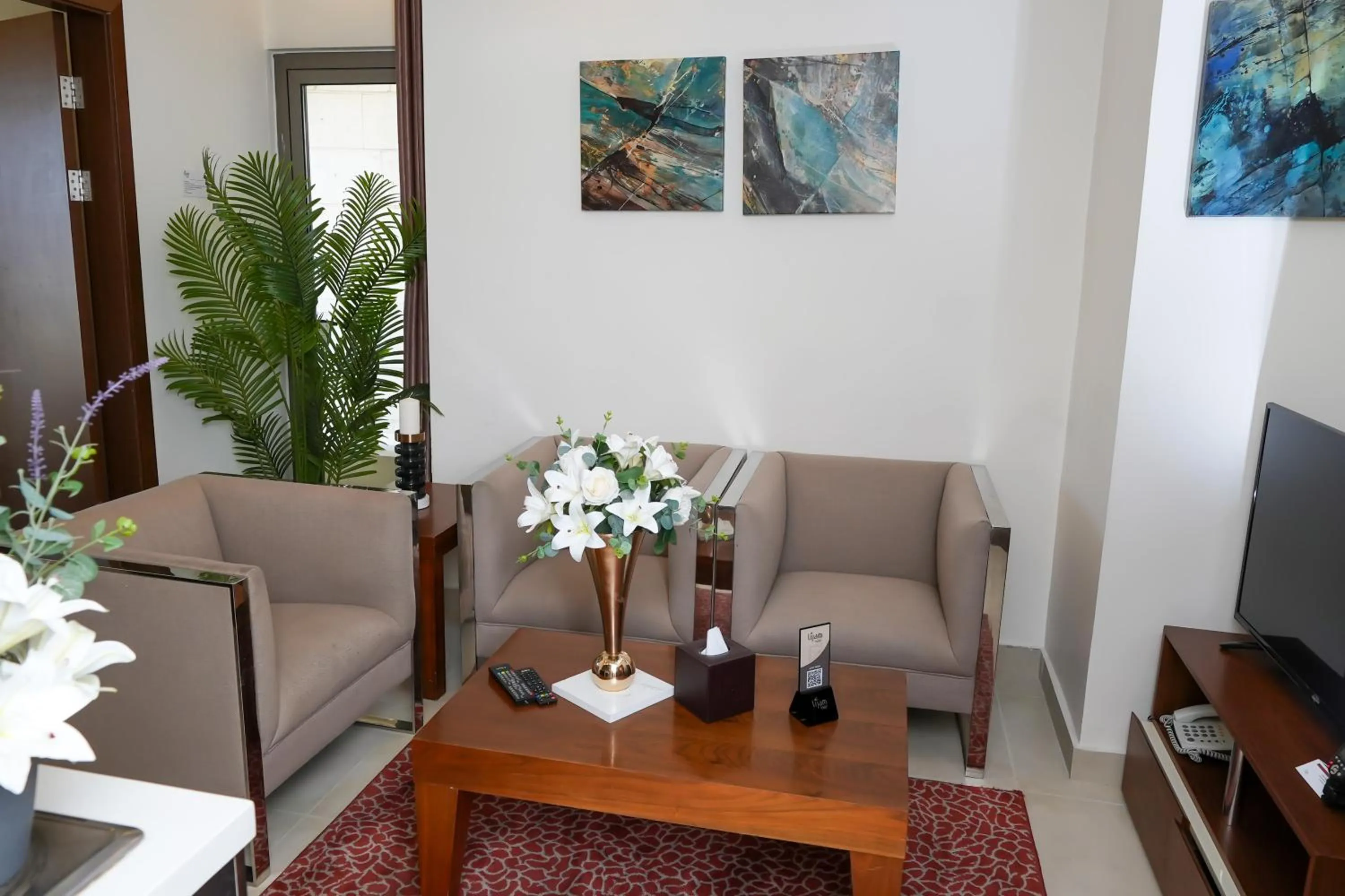 Seating area in Lijam Hotel