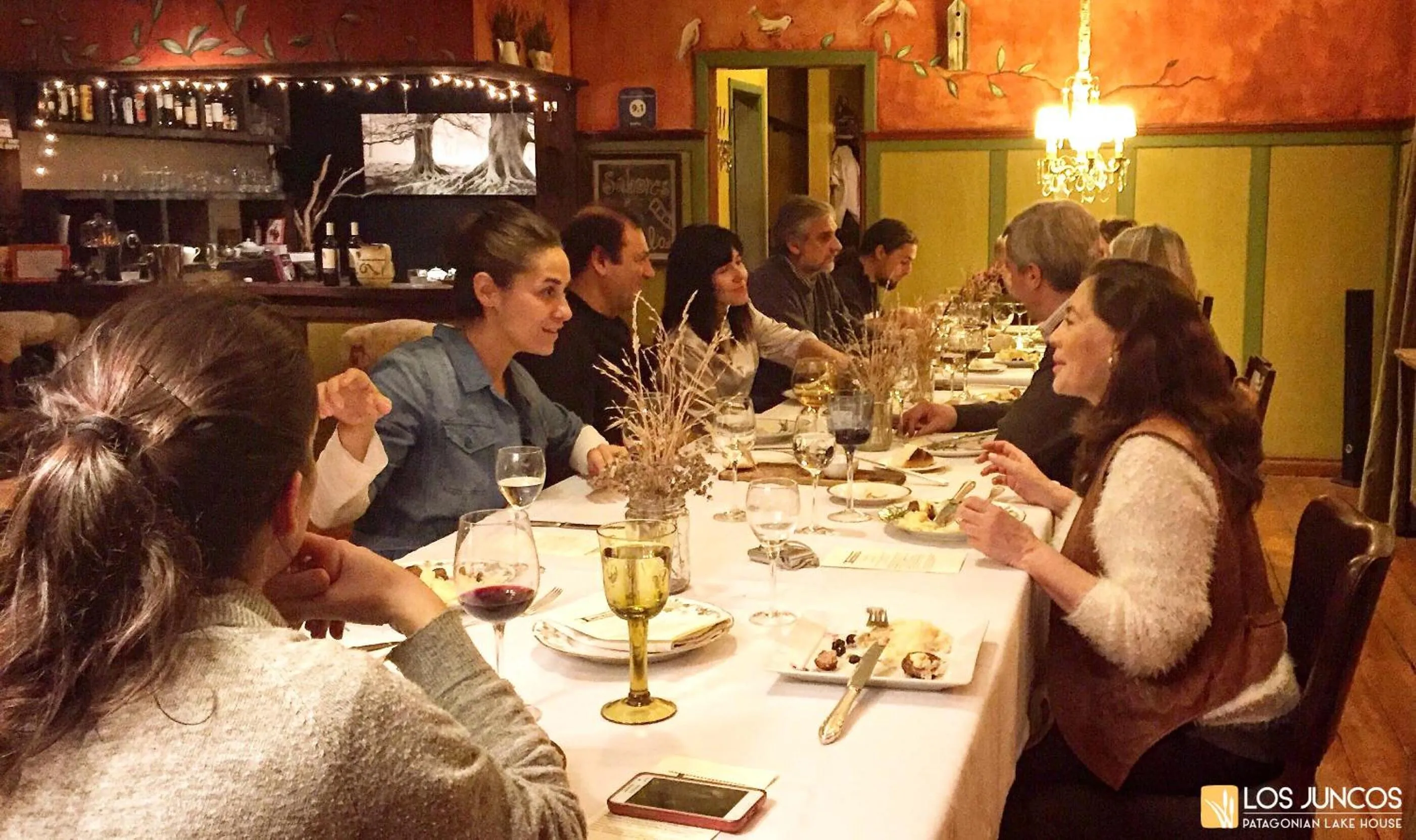 group of guests in Los Juncos Patagonian Lake House