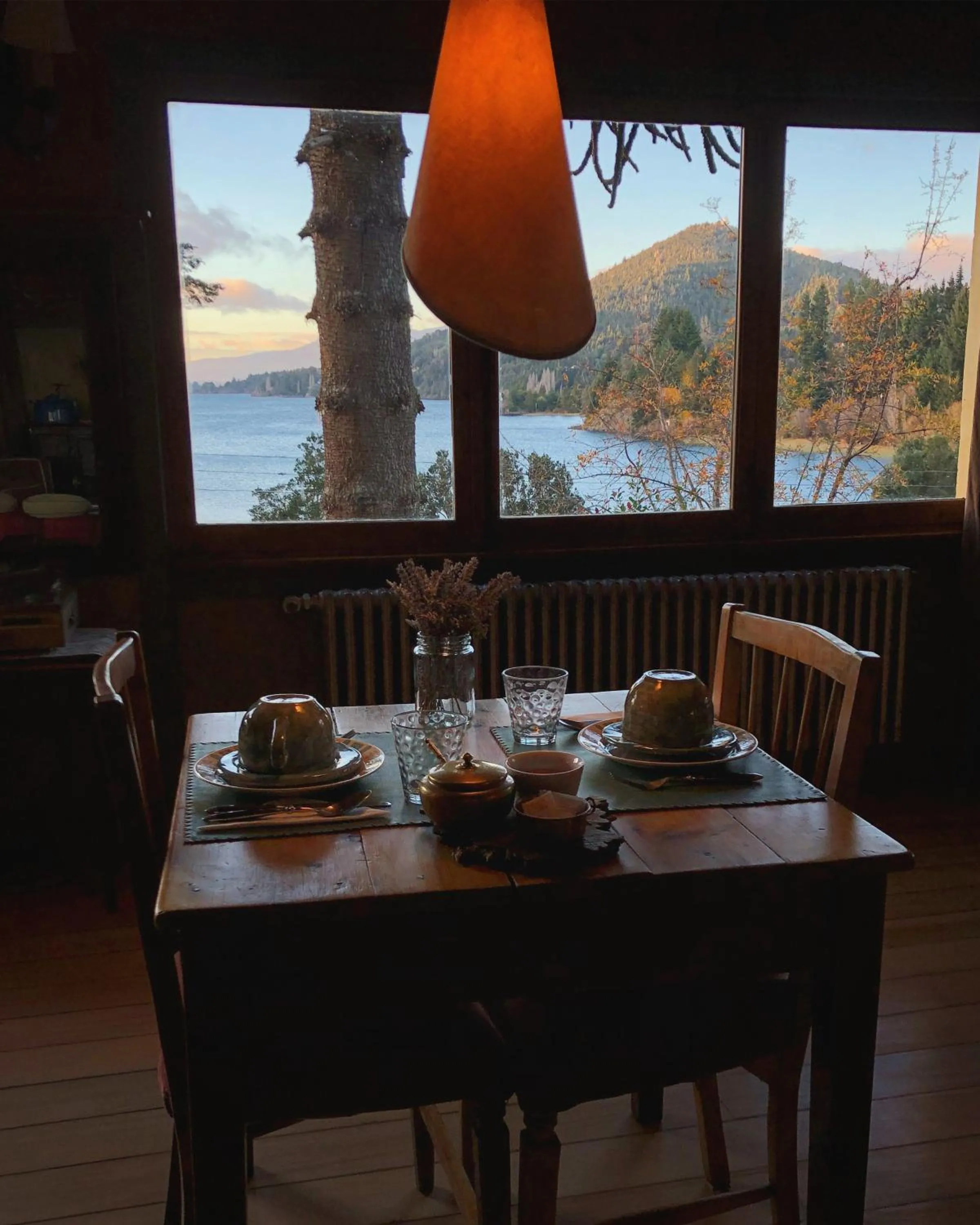 Living room in Los Juncos Patagonian Lake House