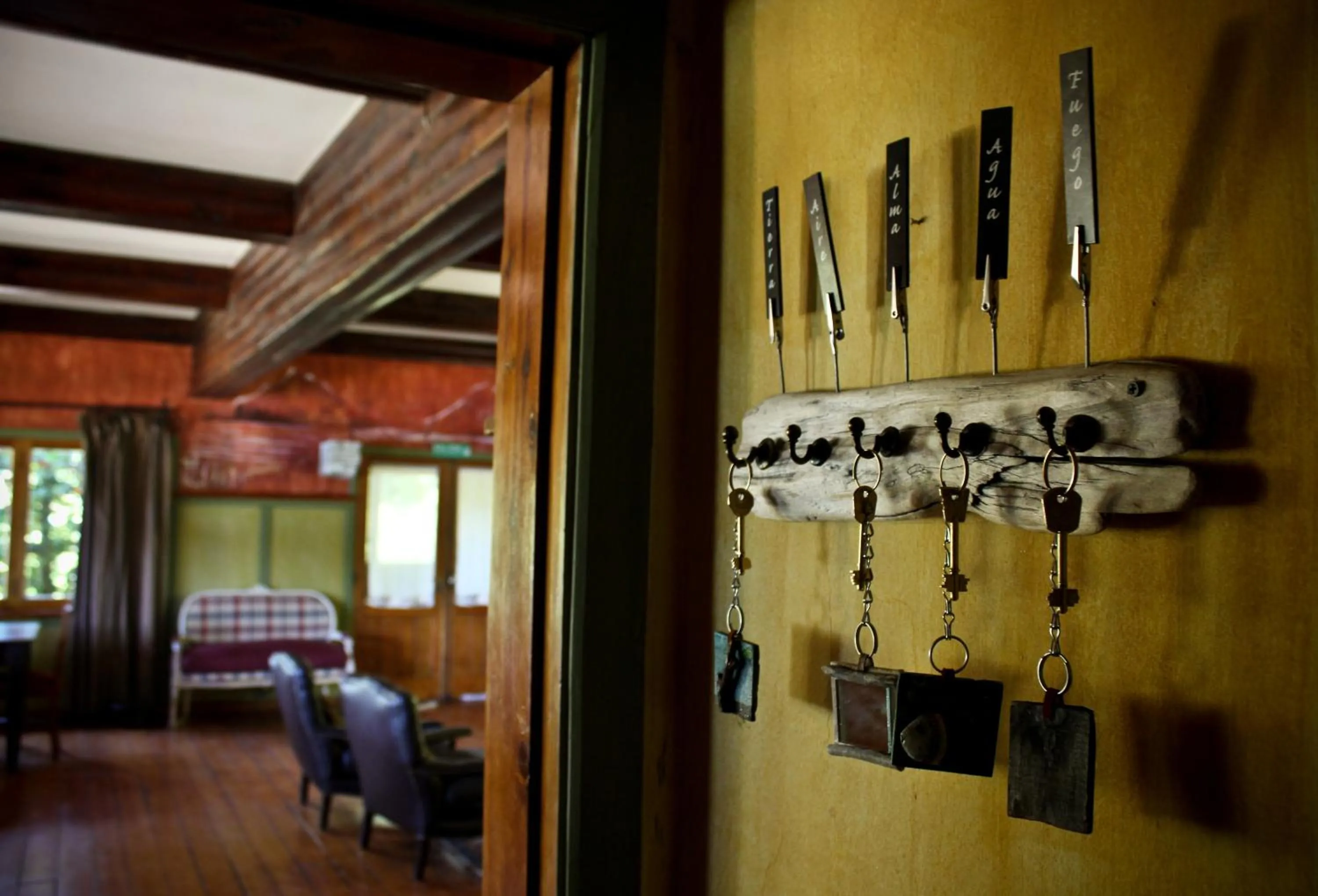 Living room in Los Juncos Patagonian Lake House