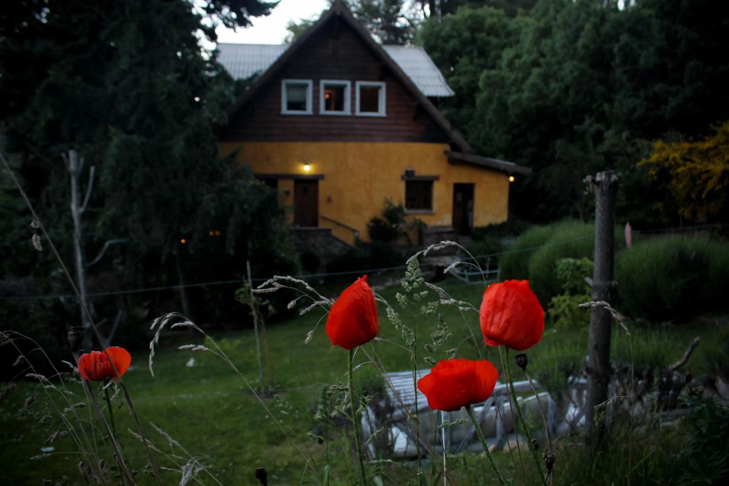 Facade/entrance in Los Juncos Patagonian Lake House