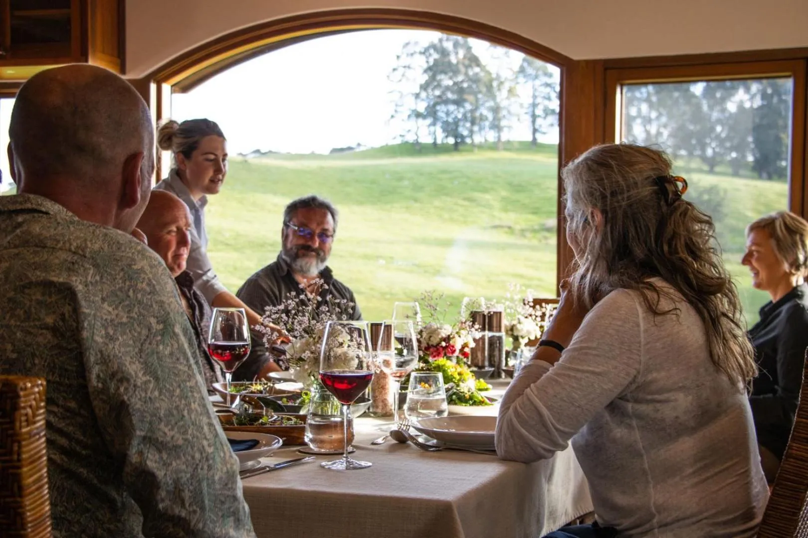 Dining area in Cabot Lodge - Fiordland National Park